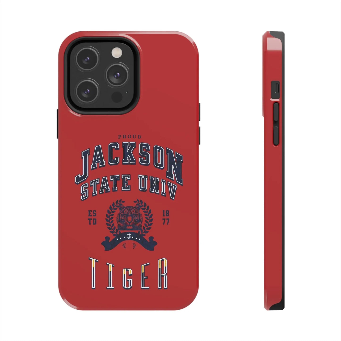 Proud Jackson State Univ Tiger Navy - Red Case Printify