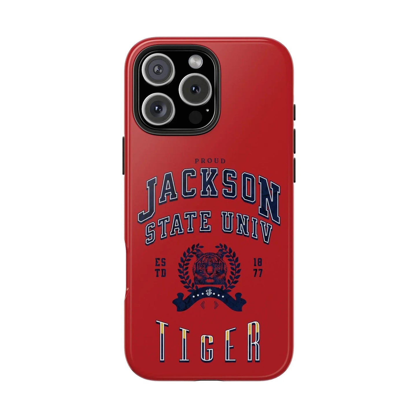 Proud Jackson State Univ Tiger Navy - Red Case Printify