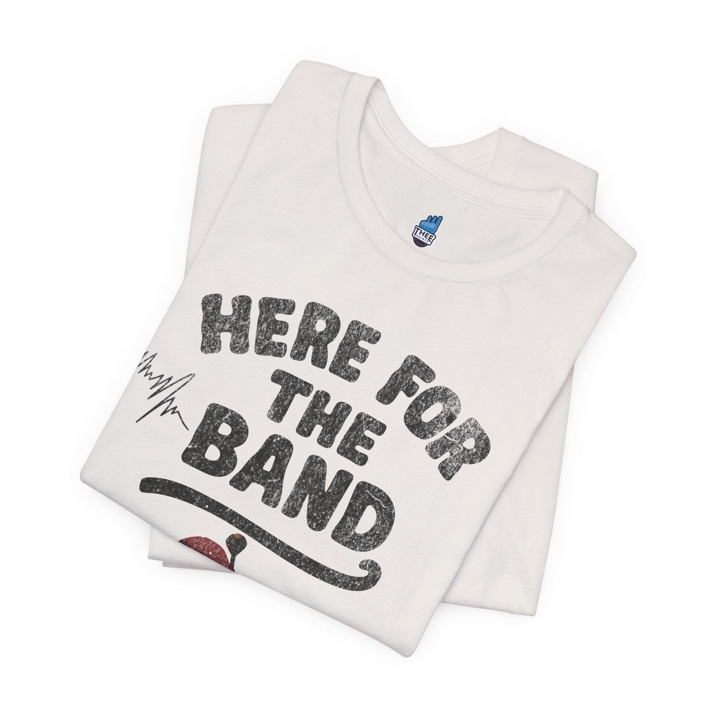 Here for the Band Varsity RGB Jersey Short Sleeve Tee Printify