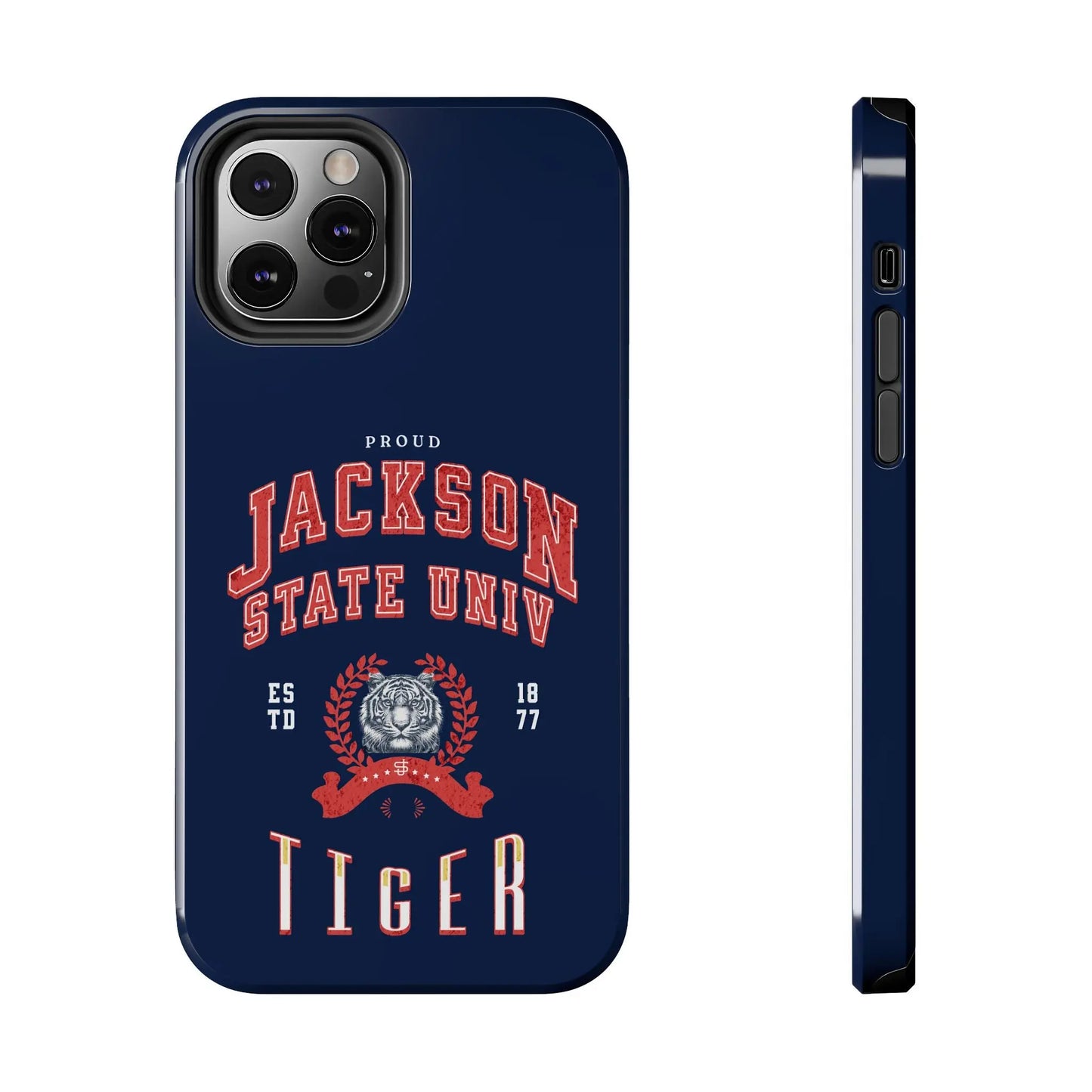 Proud Jackson State Univ Tiger Red - Navy Case Printify