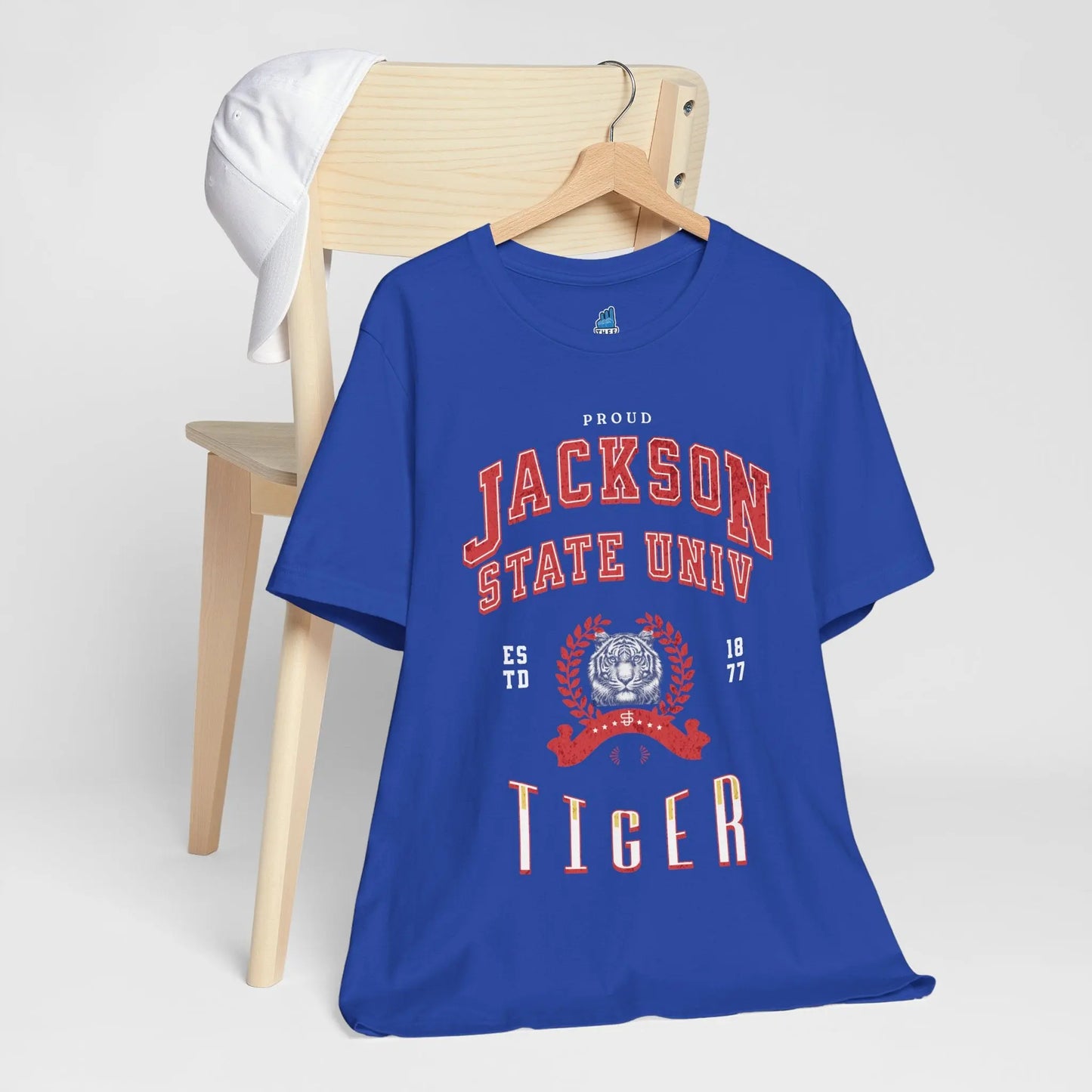 Proud Jackson State Univ Tiger Men's Red Jersey Short Sleeve Tee Printify