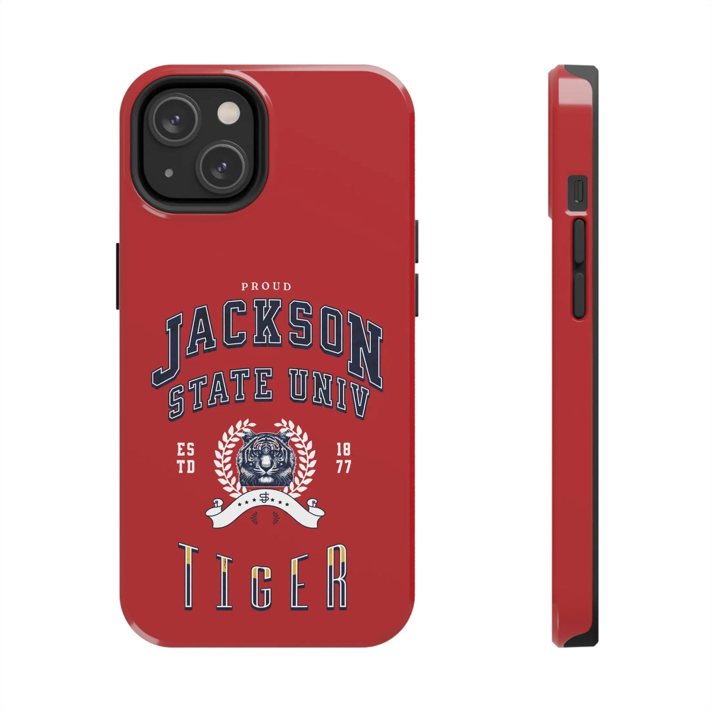 Proud Jackson State Univ Tiger White - Red Case Printify