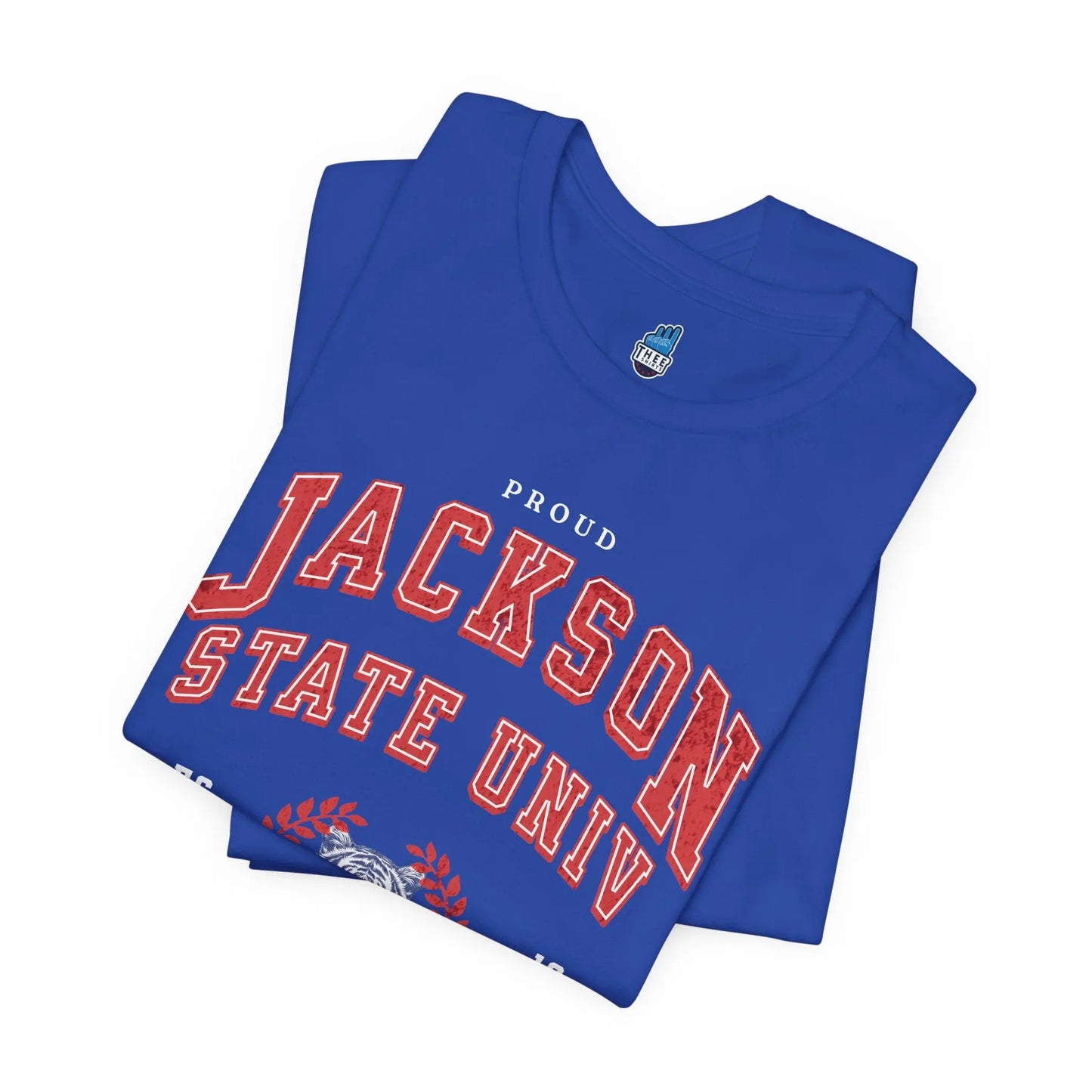 Proud Jackson State Univ Tiger Men's Red Jersey Short Sleeve Tee Printify