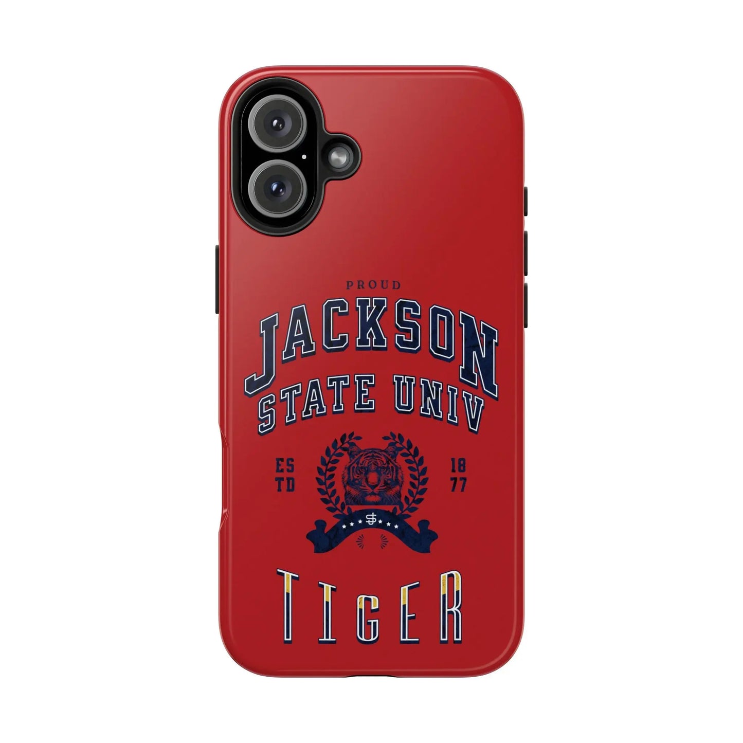 Proud Jackson State Univ Tiger Navy - Red Case Printify