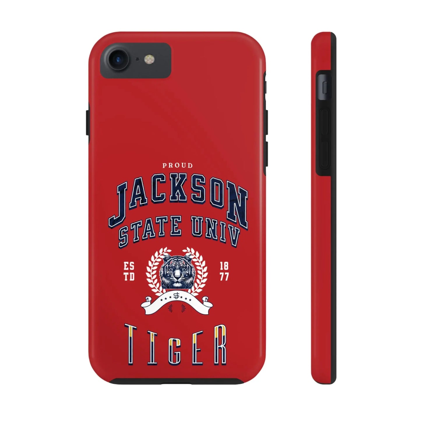 Proud Jackson State Univ Tiger White - Red Case Printify