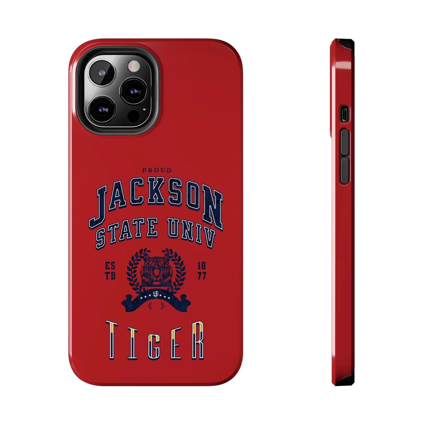 Proud Jackson State Univ Tiger Navy - Red Case Printify
