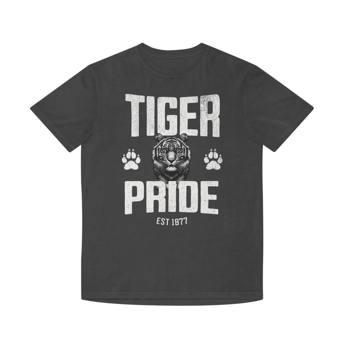 Tiger Pride Tigerhead Men's Gray Mineral Vintage T-Shirt Printify