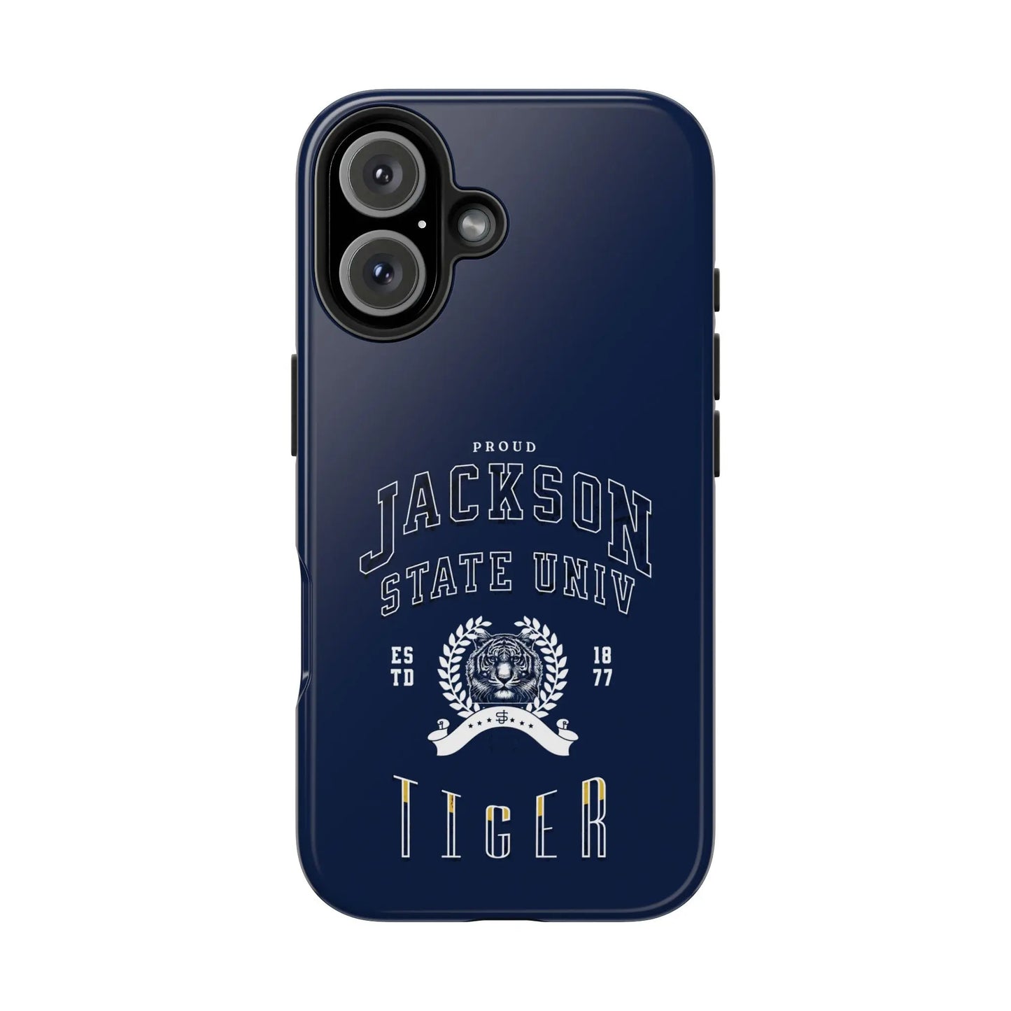 Proud Jackson State Univ Tiger White - Navy Case Printify