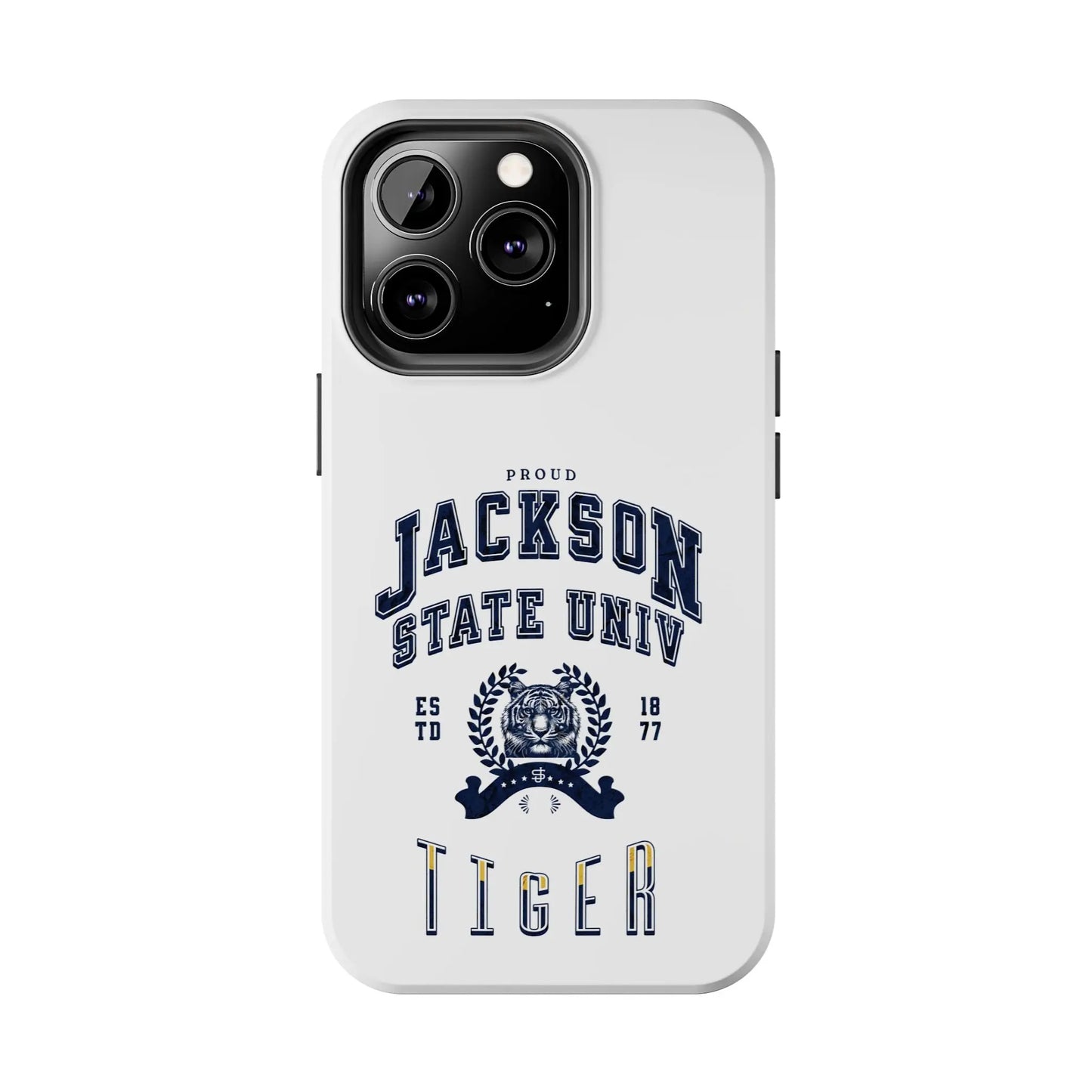 Proud Jackson State Univ Tiger Navy - White Case Printify