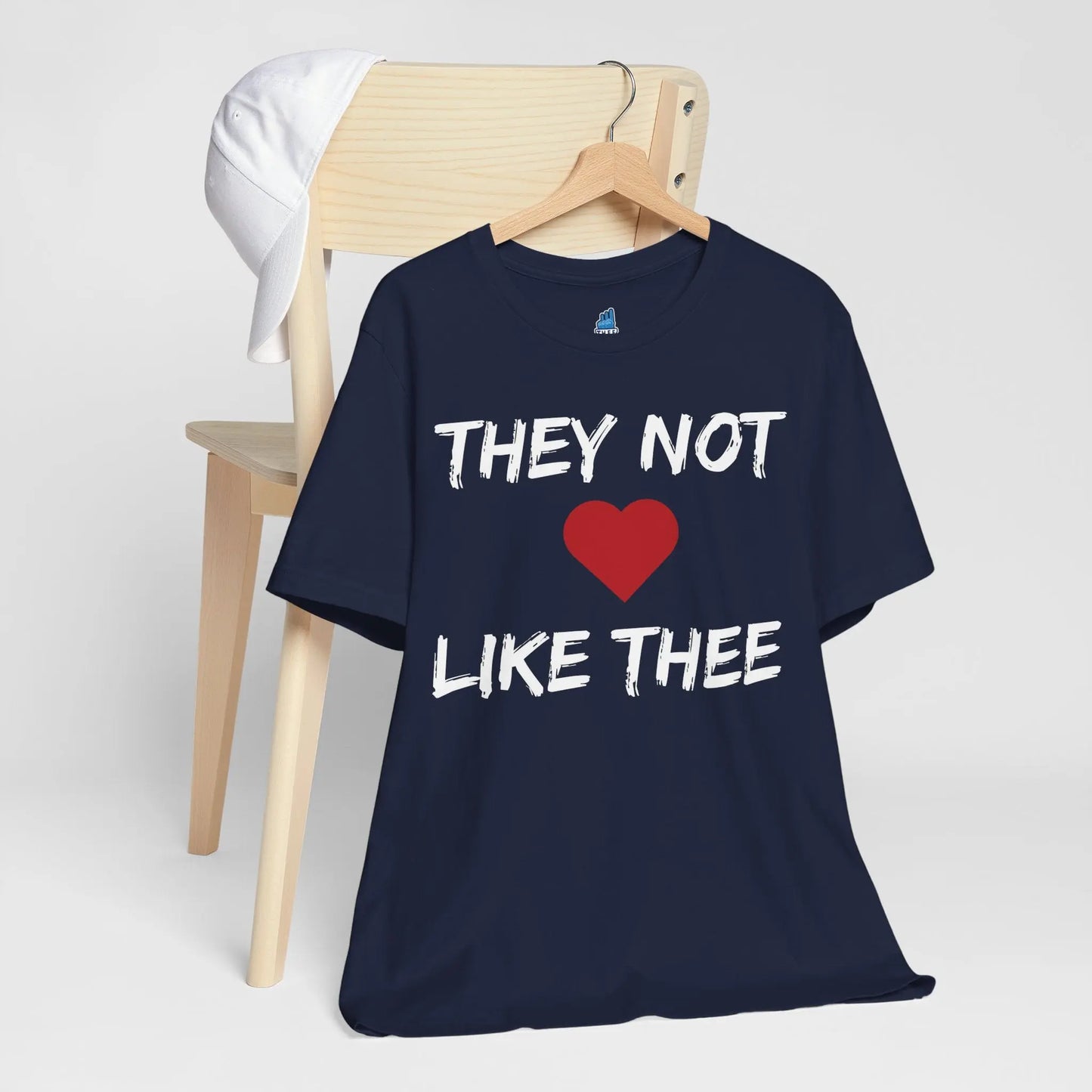 They Not Like Thee Men's White Jersey Short Sleeve Tee Printify
