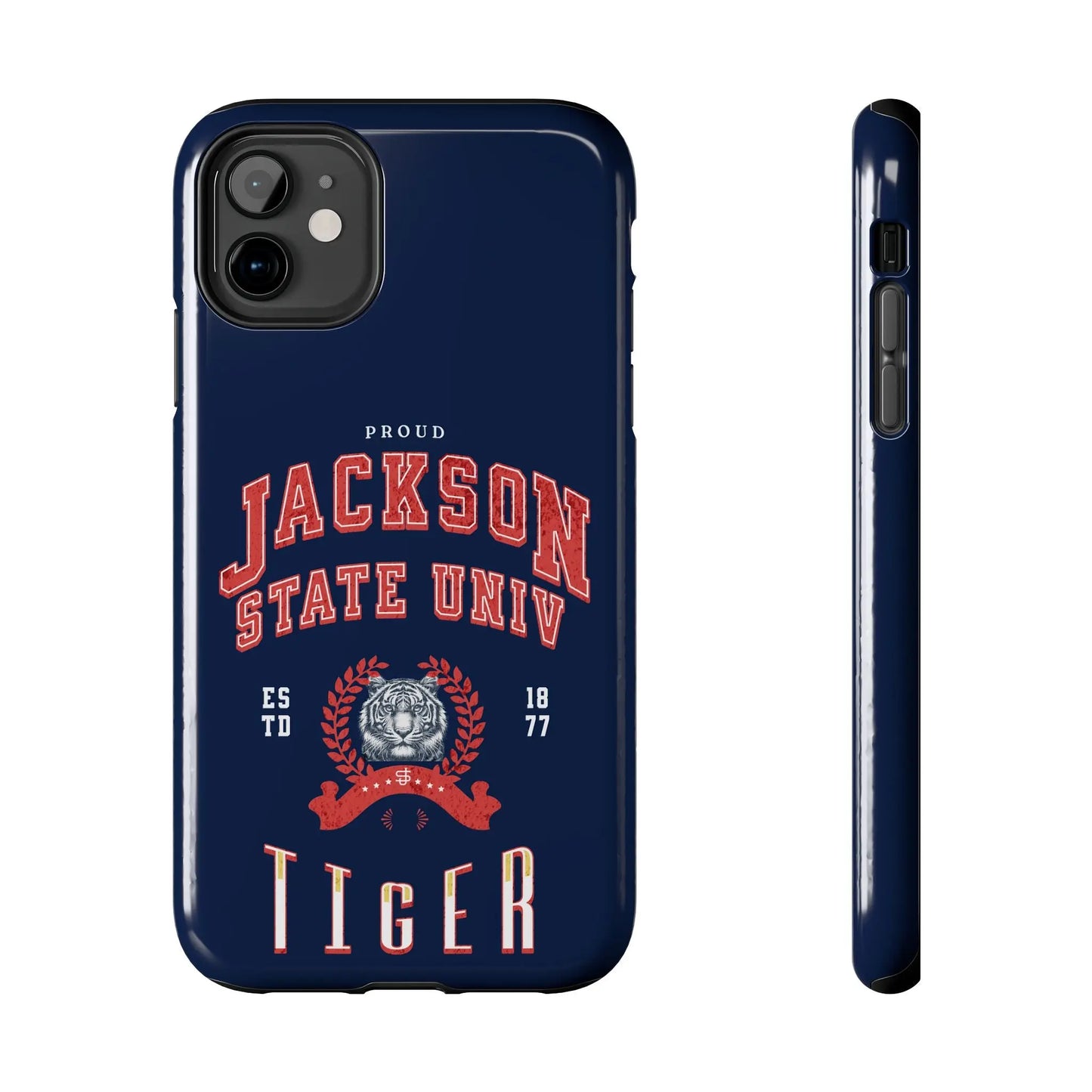 Proud Jackson State Univ Tiger Red - Navy Case Printify