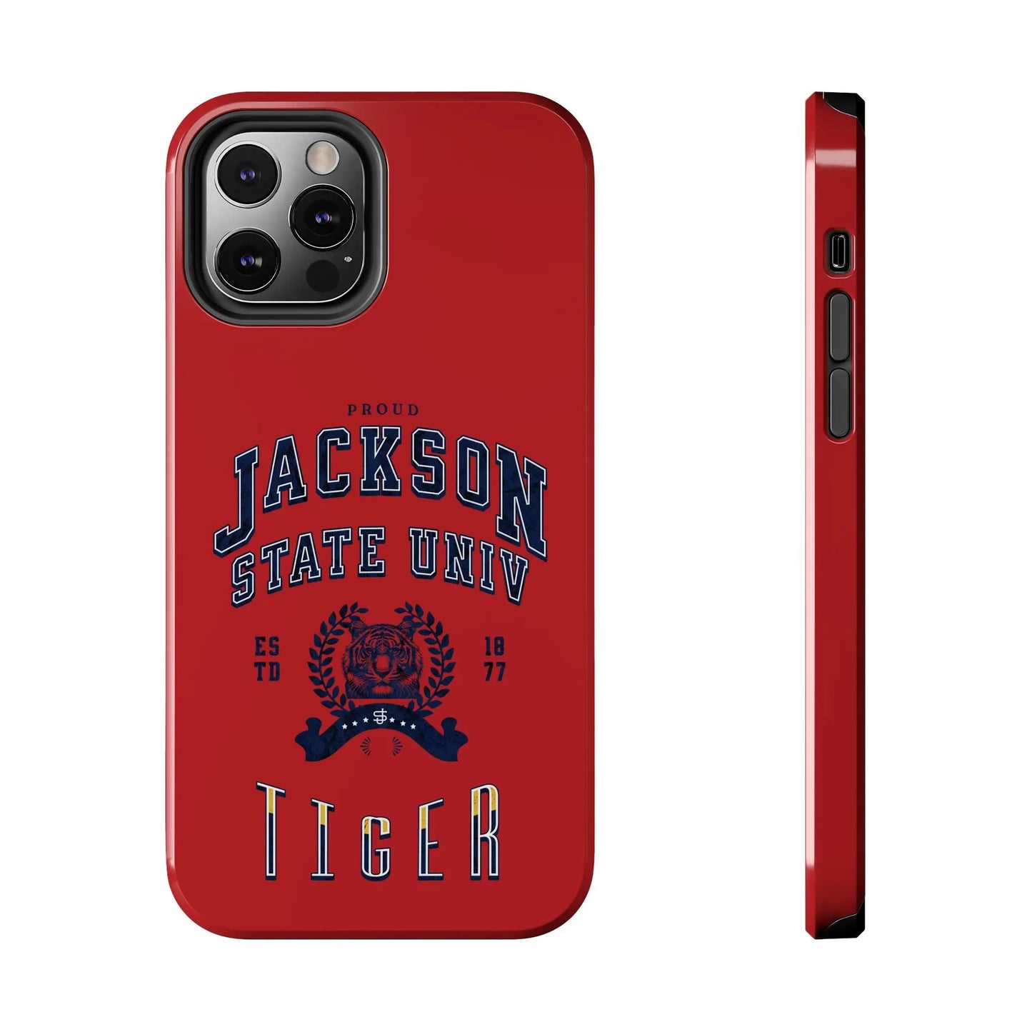 Proud Jackson State Univ Tiger Navy - Red Case Printify