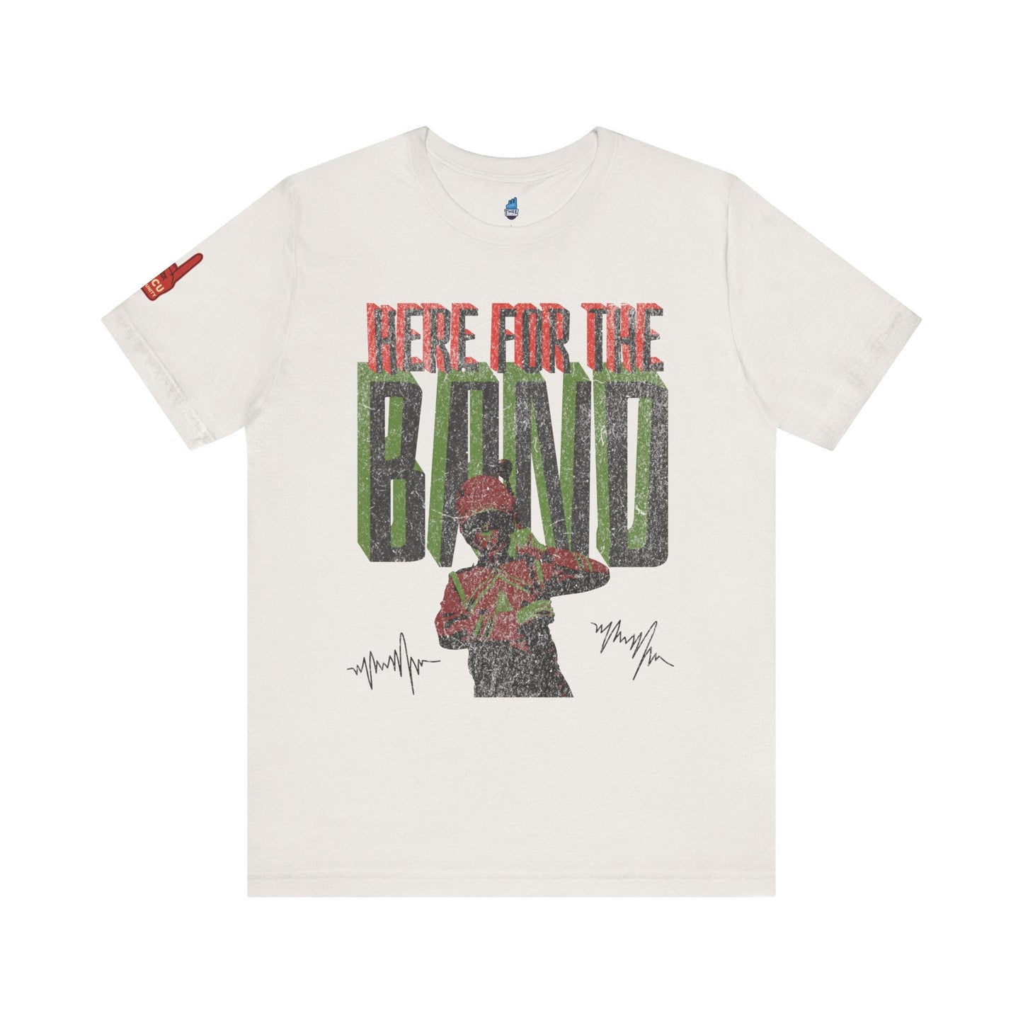 Here for the Band Vintage RGB Jersey Short Sleeve Tee Printify