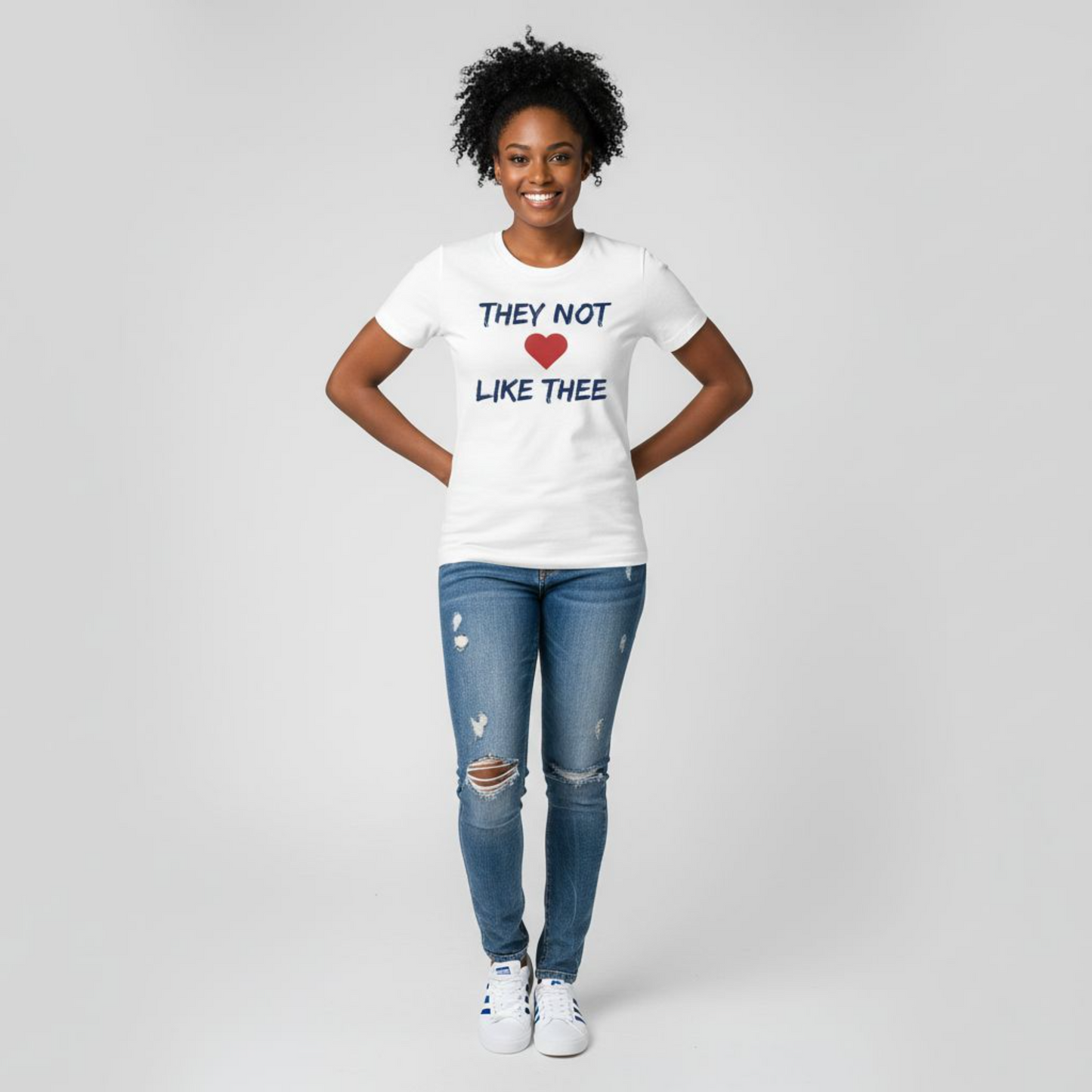 They Not Like Thee Navy Women's Favorite Tee Printify