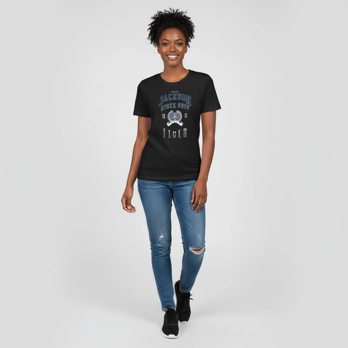 Proud Jackson State Univ Tiger Women's White Favorite Tee Printify