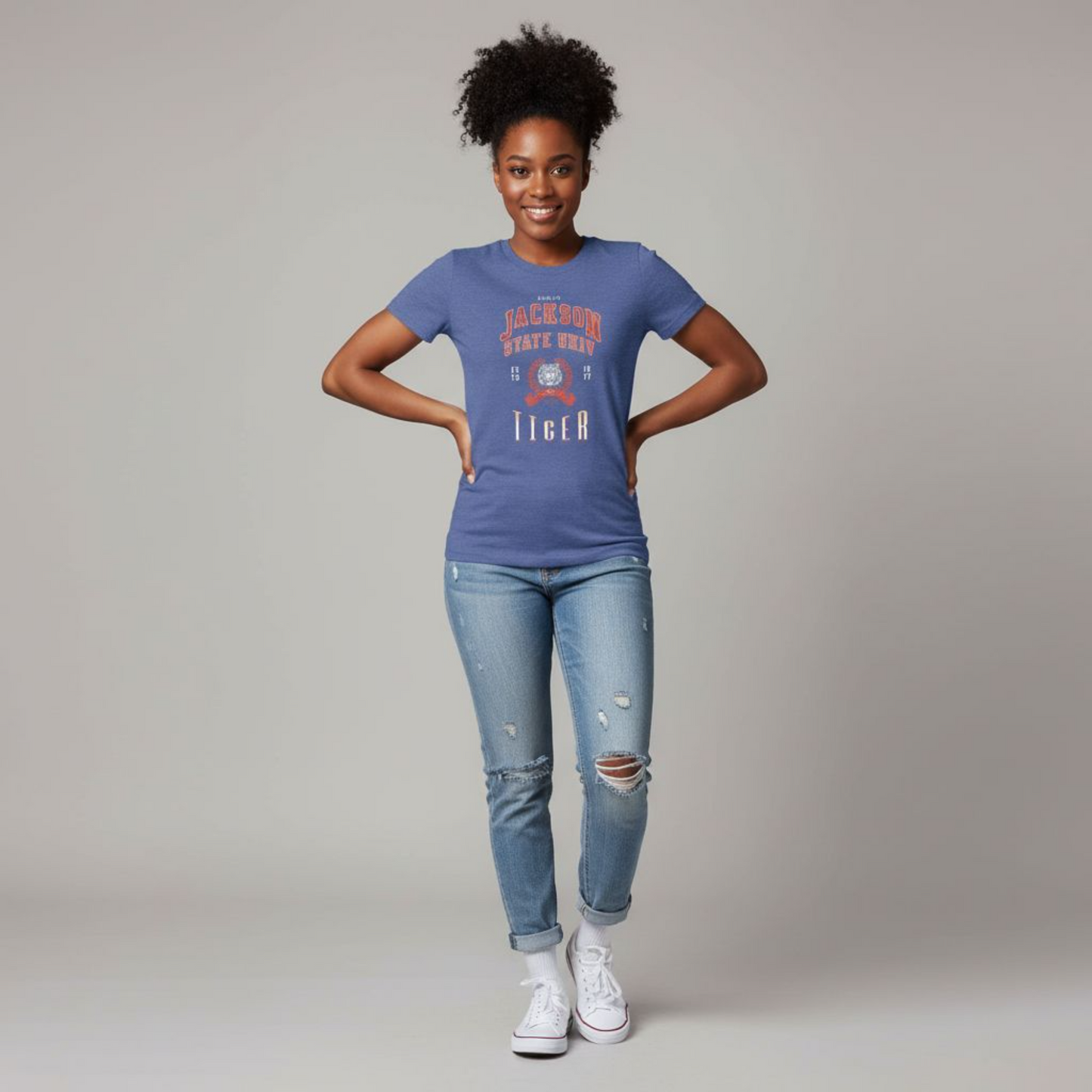 Proud Jackson State Univ Tiger Women's Red Favorite Tee Printify