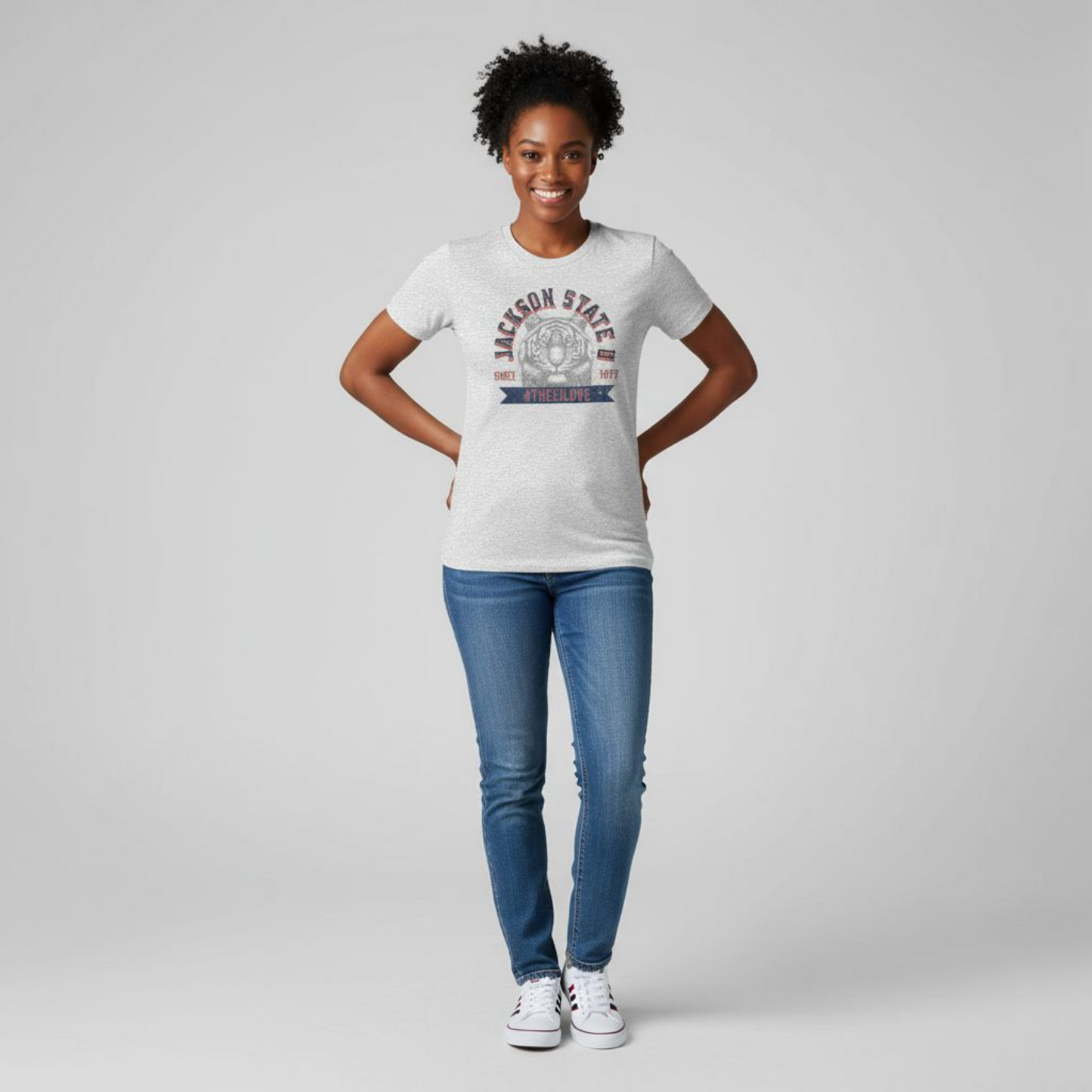 Jackson State Univ #TheeILove Women's Red Favorite Tee Printify