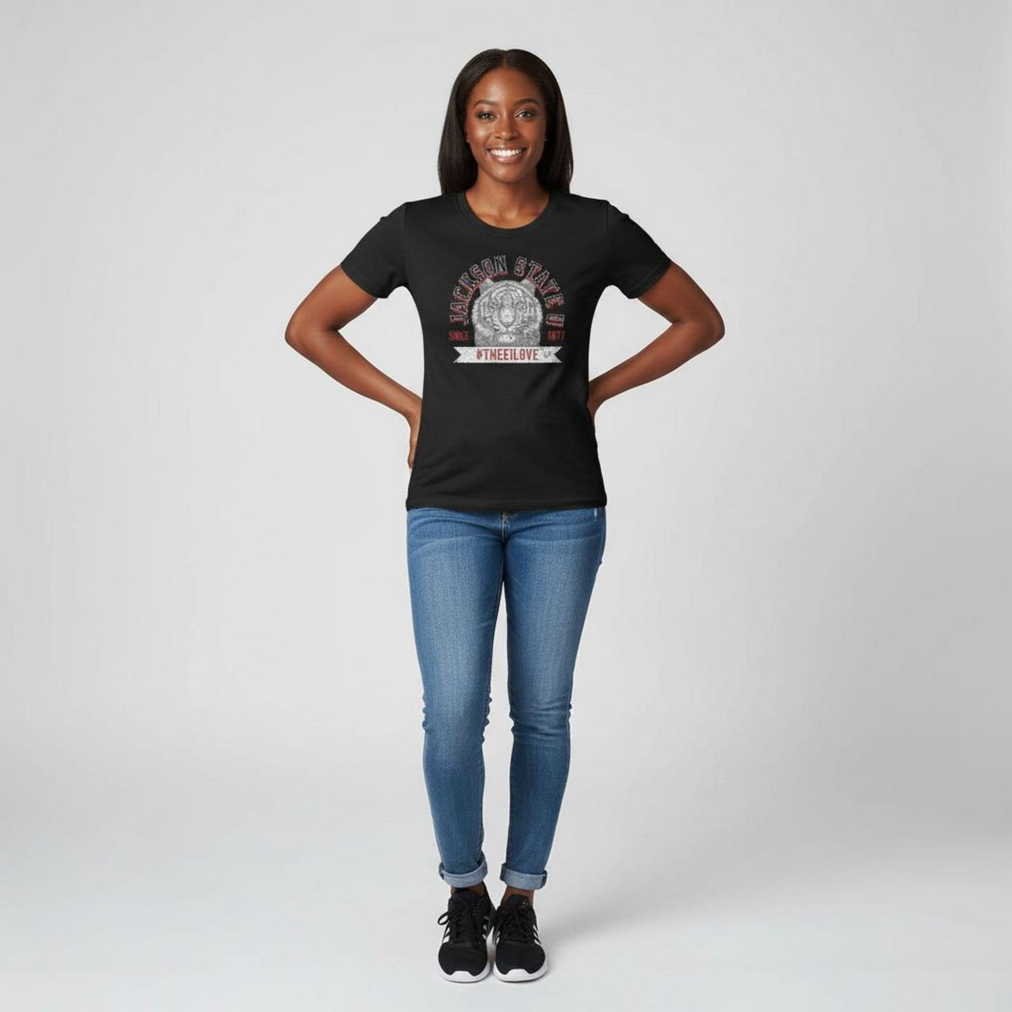 Jackson State Univ #TheeILove Women's White Favorite Tee Printify