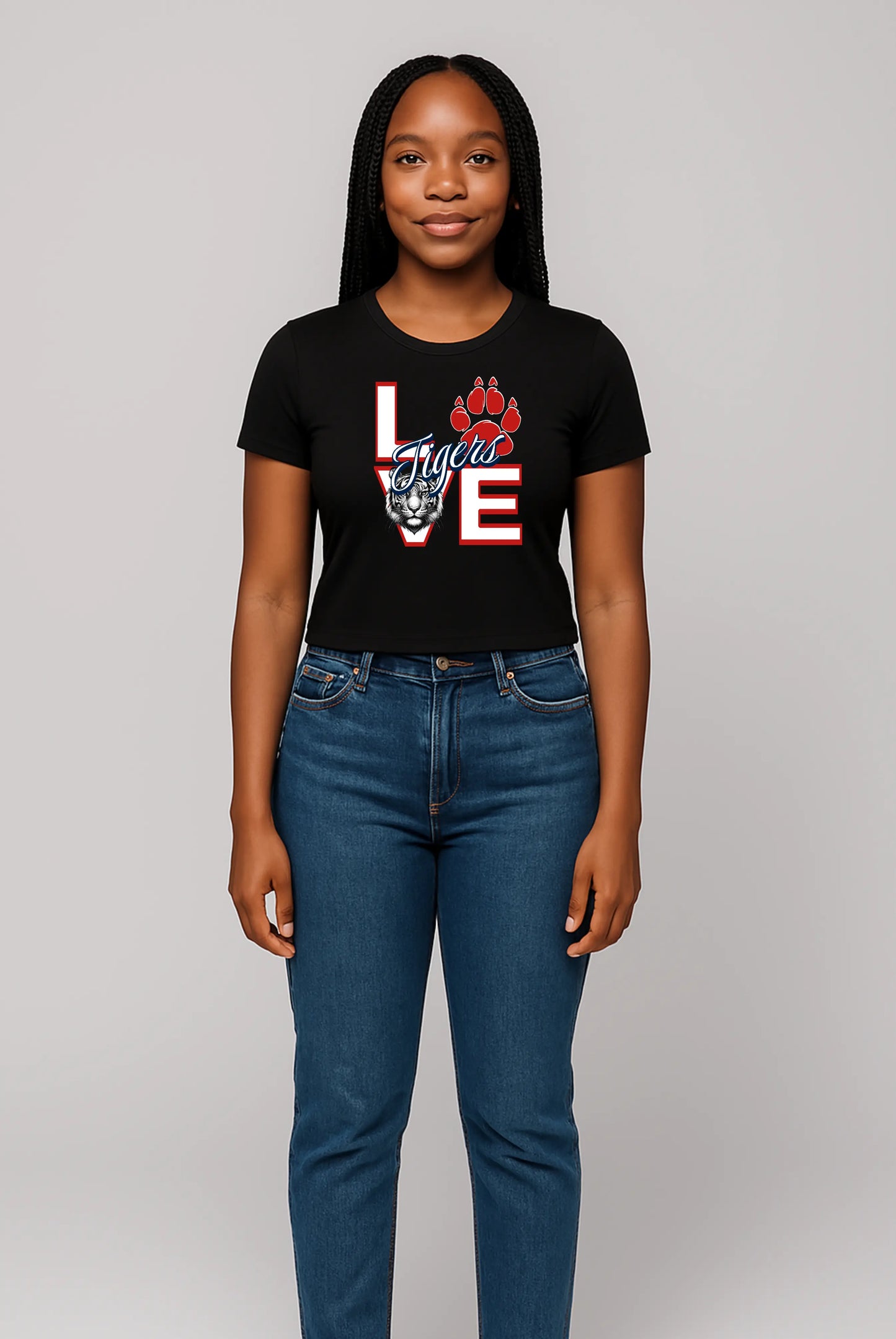 Love Tigers Varsity Women's Black Favorite Tee Printify