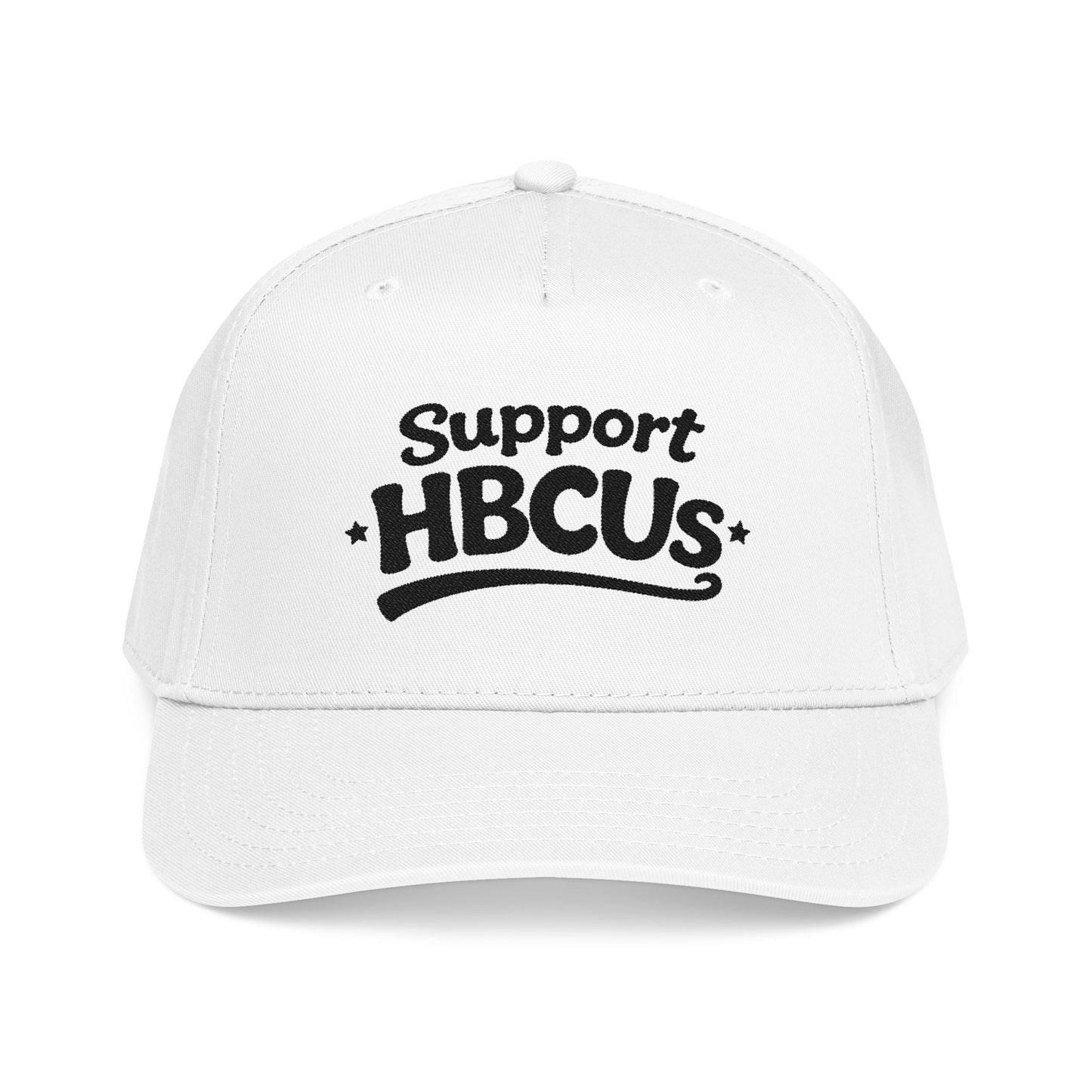 Support HBCUs Black Embroidered Bill Cap Printify