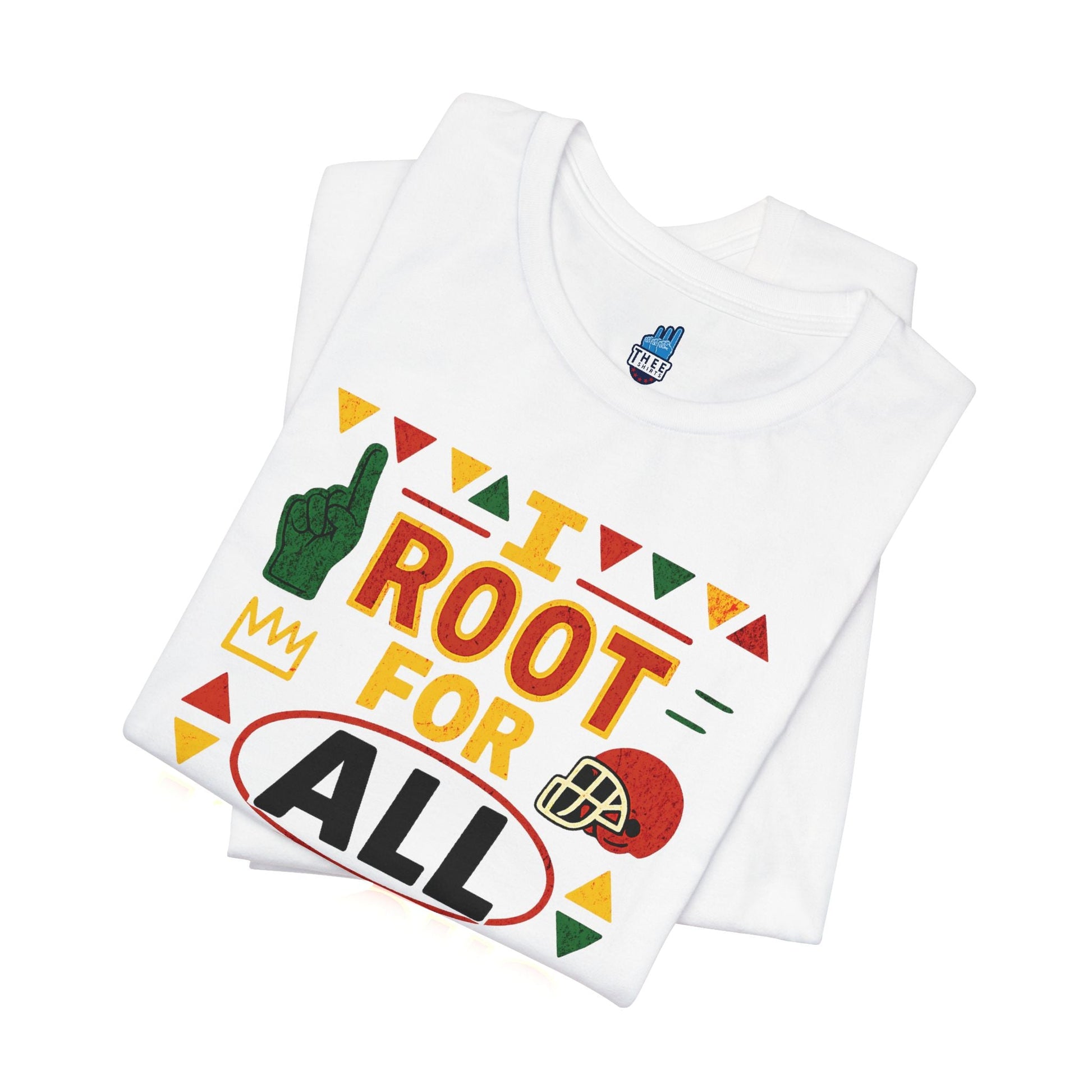 I Root for All HBCUs Illustration White Jersey Short Sleeve Tee Printify