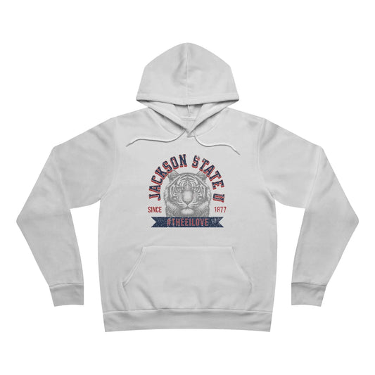 Jackson State Univ #TheeILove Men's Navy Fleece Pullover Hoodie Printify