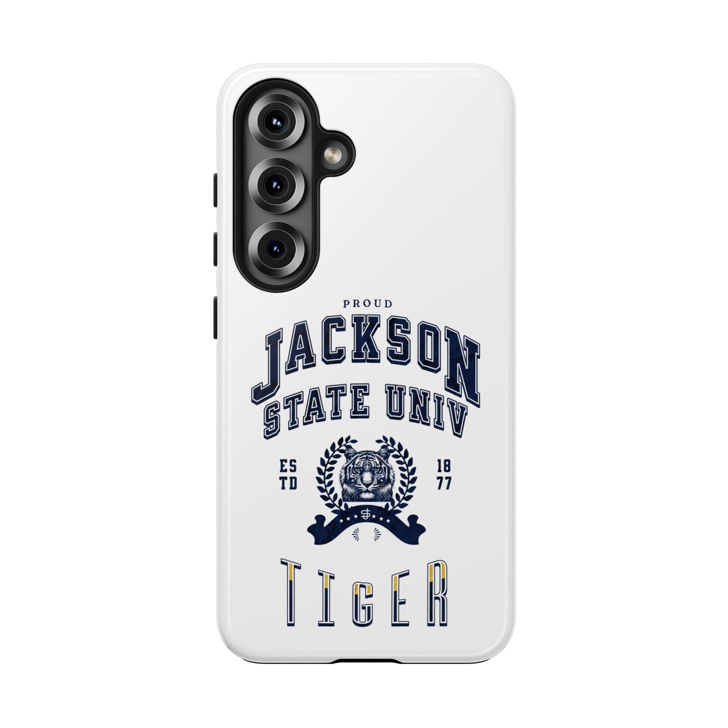Proud Jackson State Univ Tiger Navy - White Case Printify
