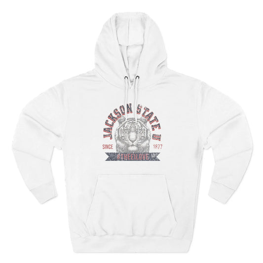Jackson State Univ #TheeILove Women's Navy Premium Fleece Hoodie Printify