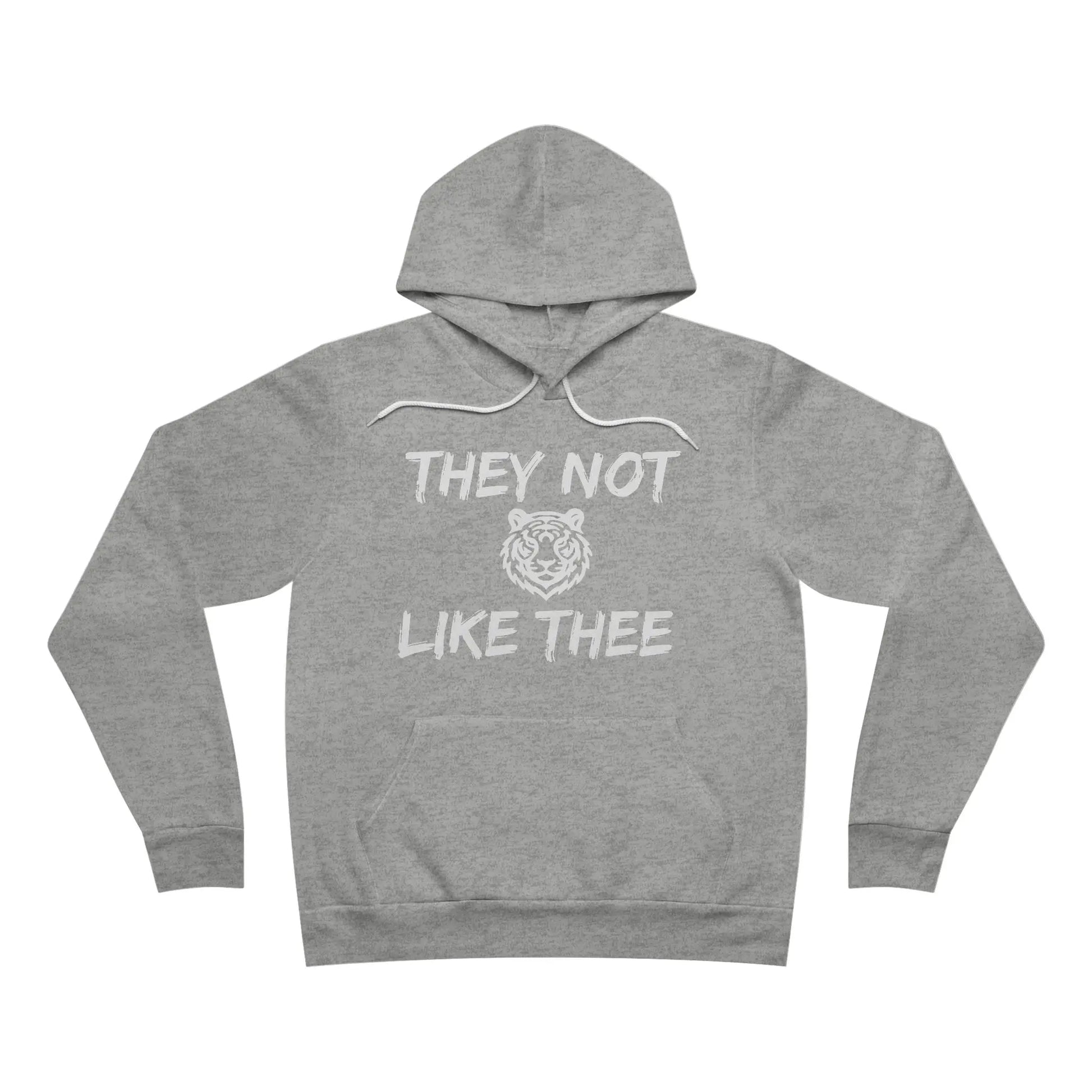 They Not Like Thee Tiger White Men's Fleece Pullover Hoodie Printify