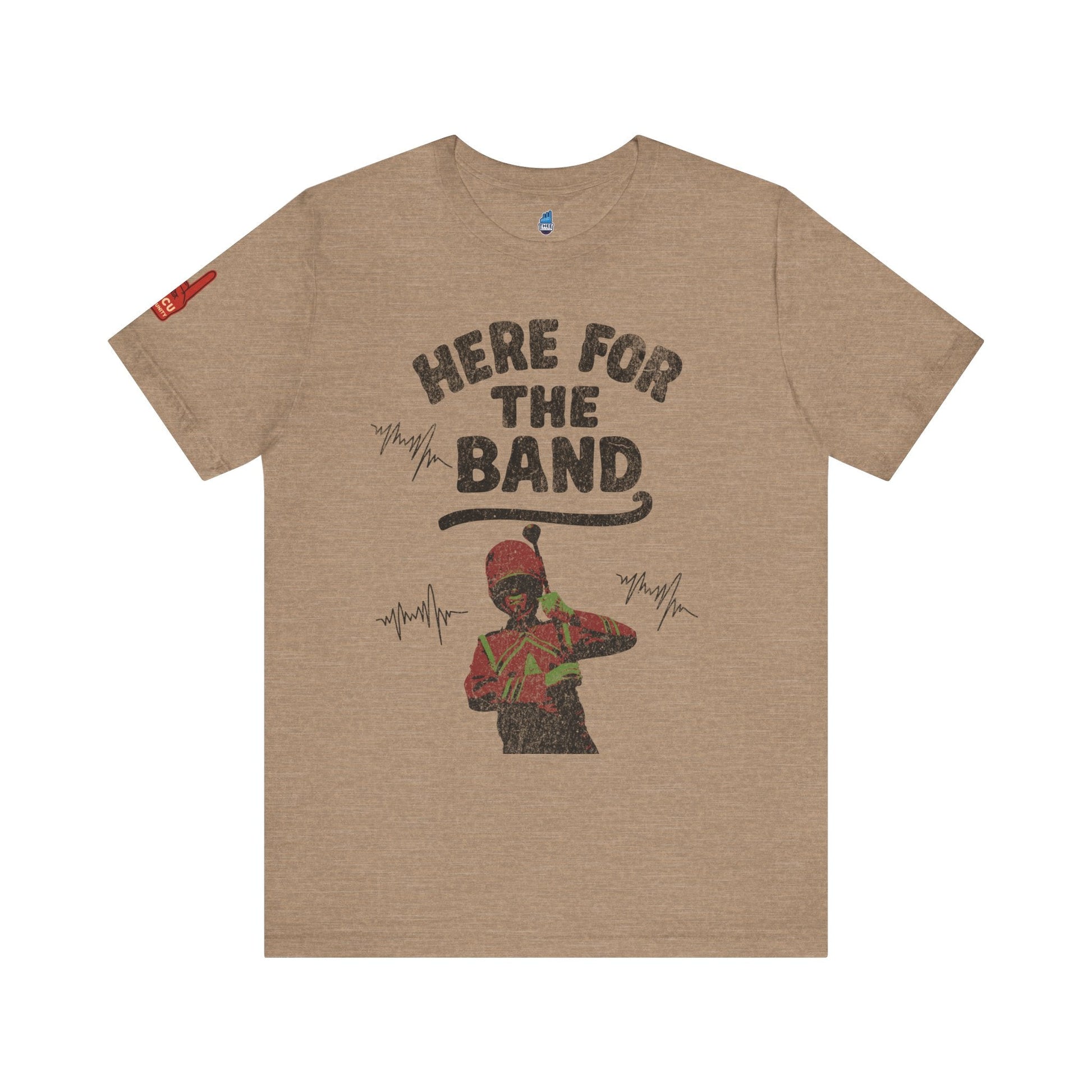 Here for the Band Varsity RGB Jersey Short Sleeve Tee Printify