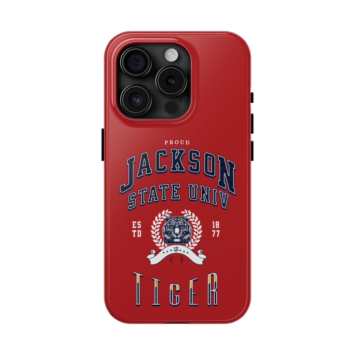 Proud Jackson State Univ Tiger White - Red Case Printify