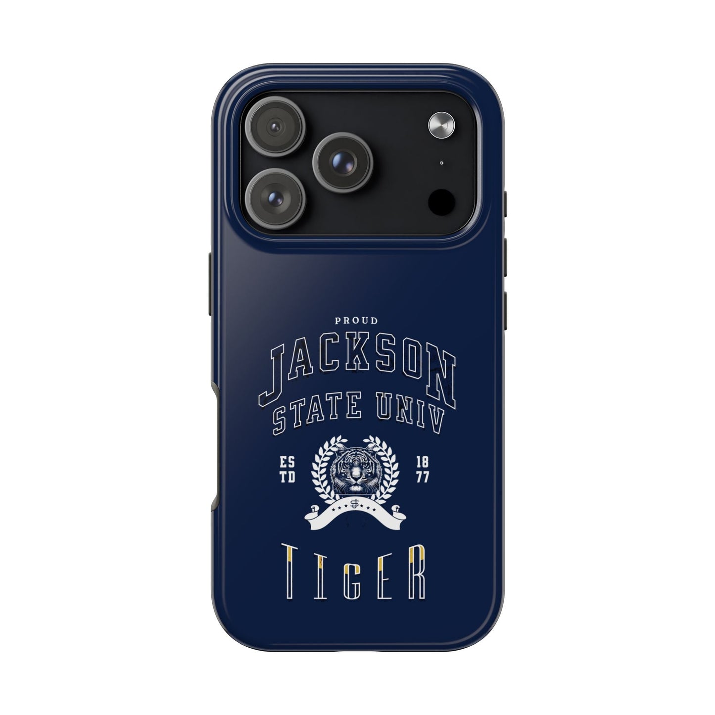 Proud Jackson State Univ Tiger White - Navy Case Printify