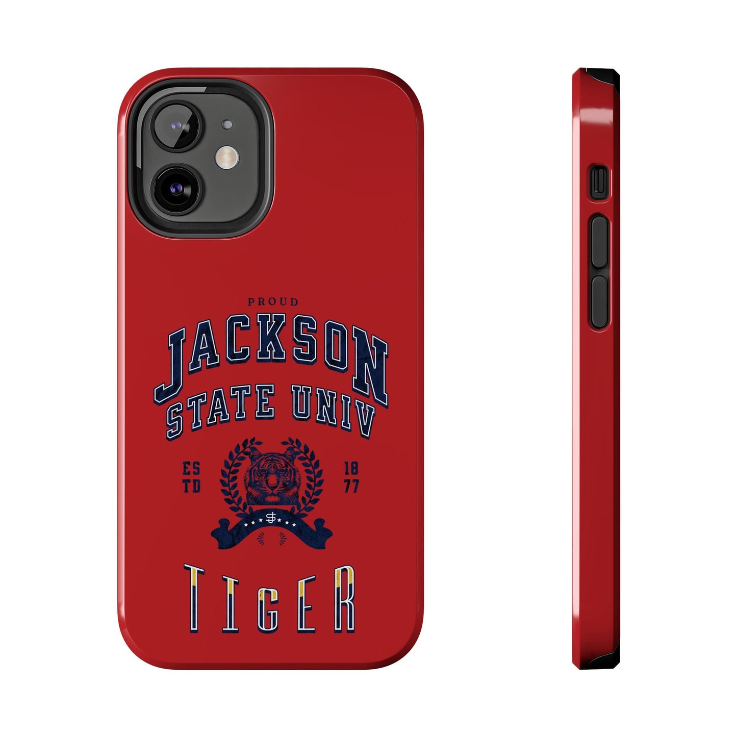 Proud Jackson State Univ Tiger Navy - Red Case Printify