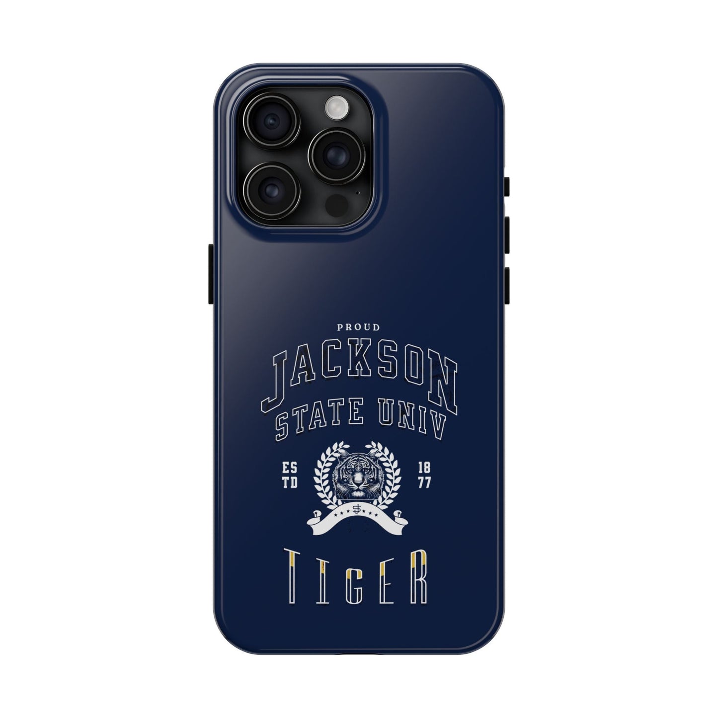 Proud Jackson State Univ Tiger White - Navy Case Printify