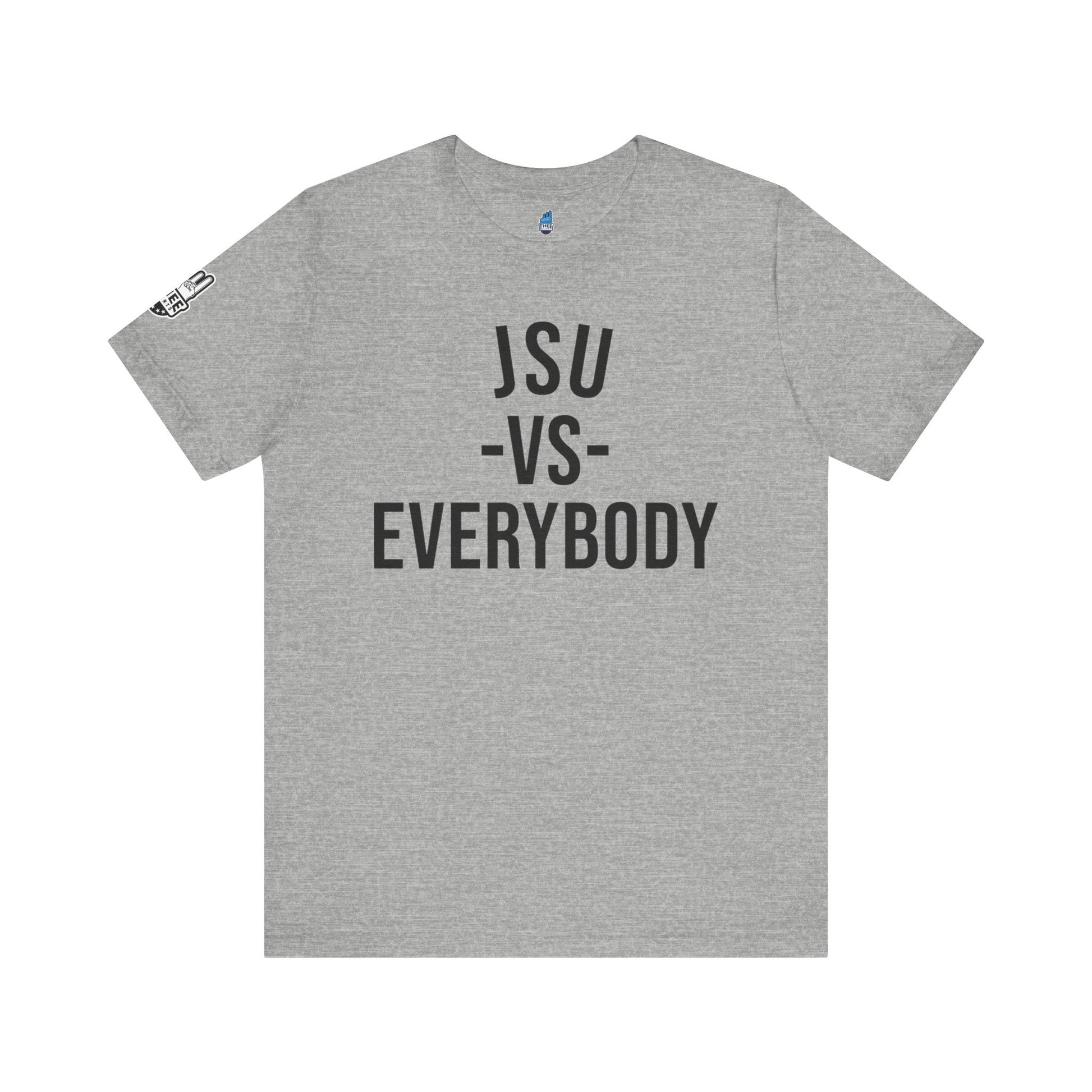 JSU vs Everybody Font Jersey Short Sleeve Tee Printify