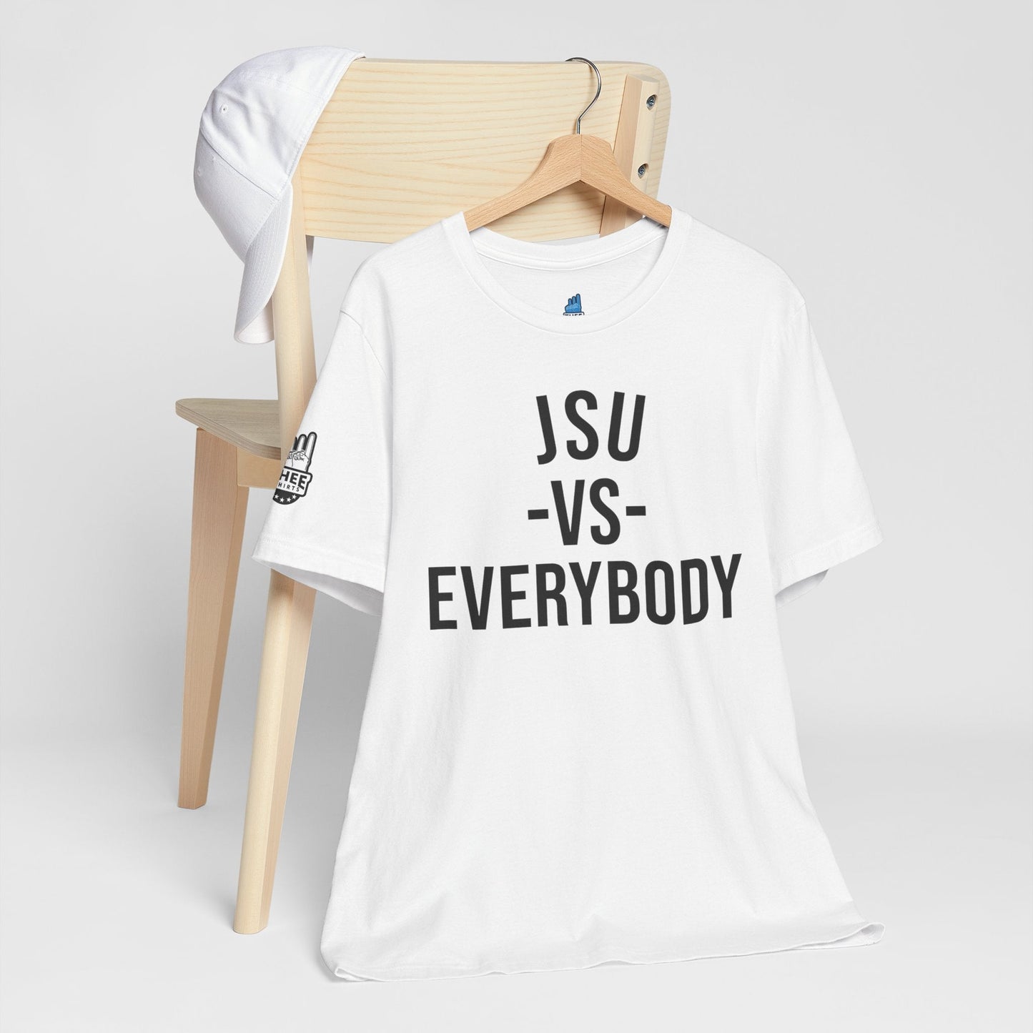 JSU vs Everybody Font Jersey Short Sleeve Tee Printify