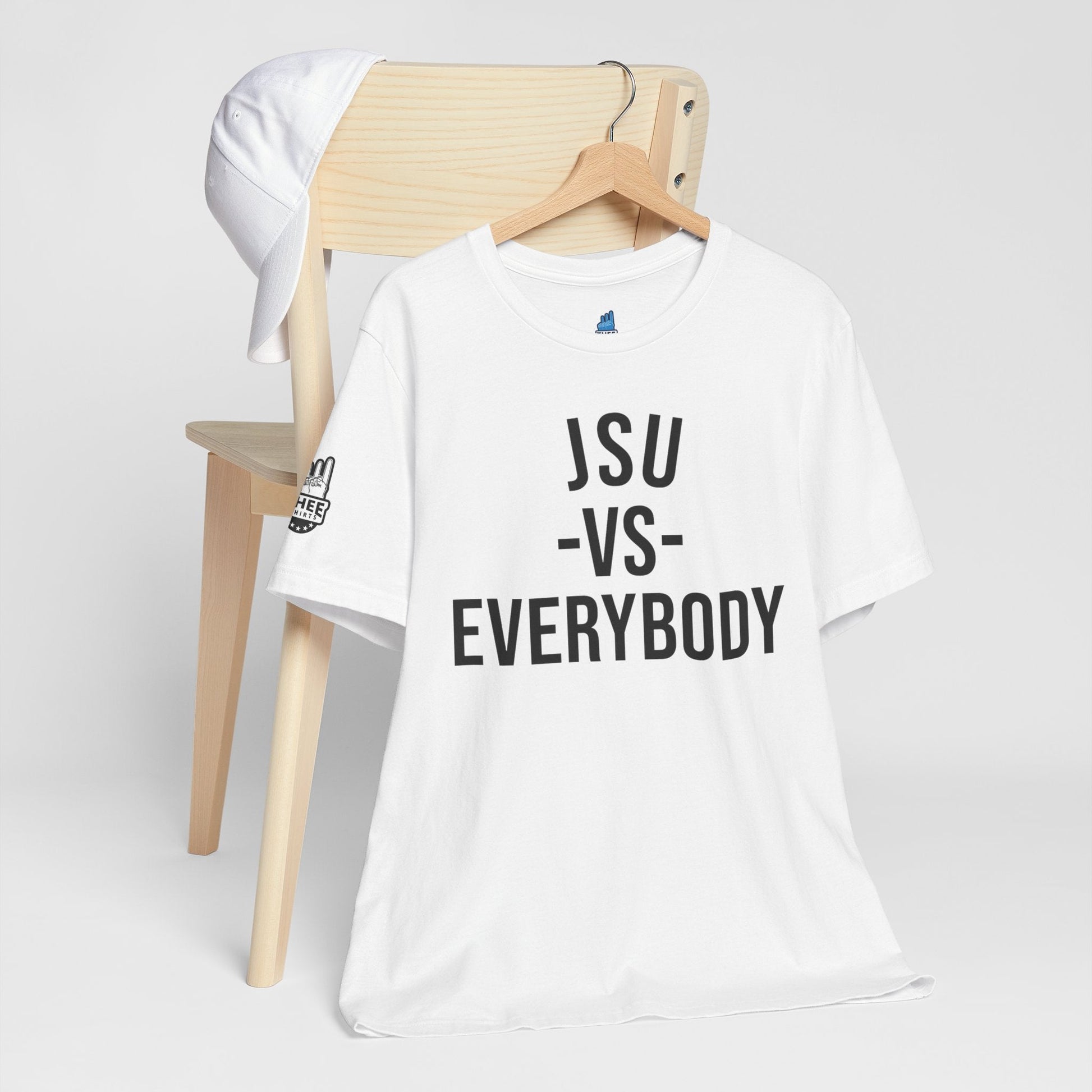 JSU vs Everybody Font Jersey Short Sleeve Tee Printify
