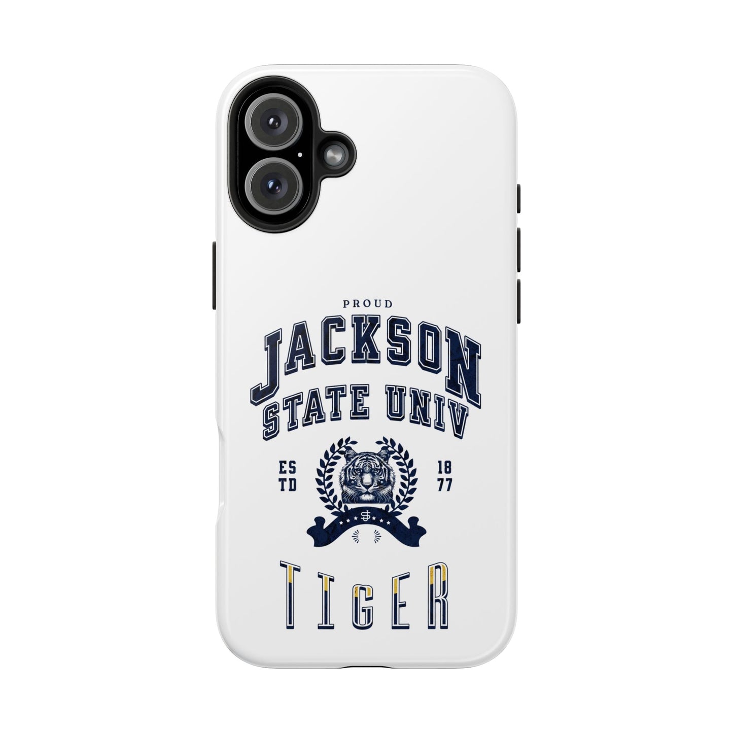 Proud Jackson State Univ Tiger Navy - White Case Printify