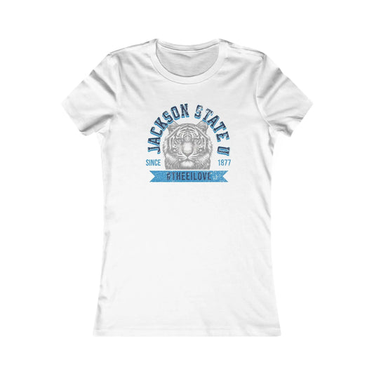 Jackson State Univ #TheeILove Women's Baby Blue Favorite Tee Printify