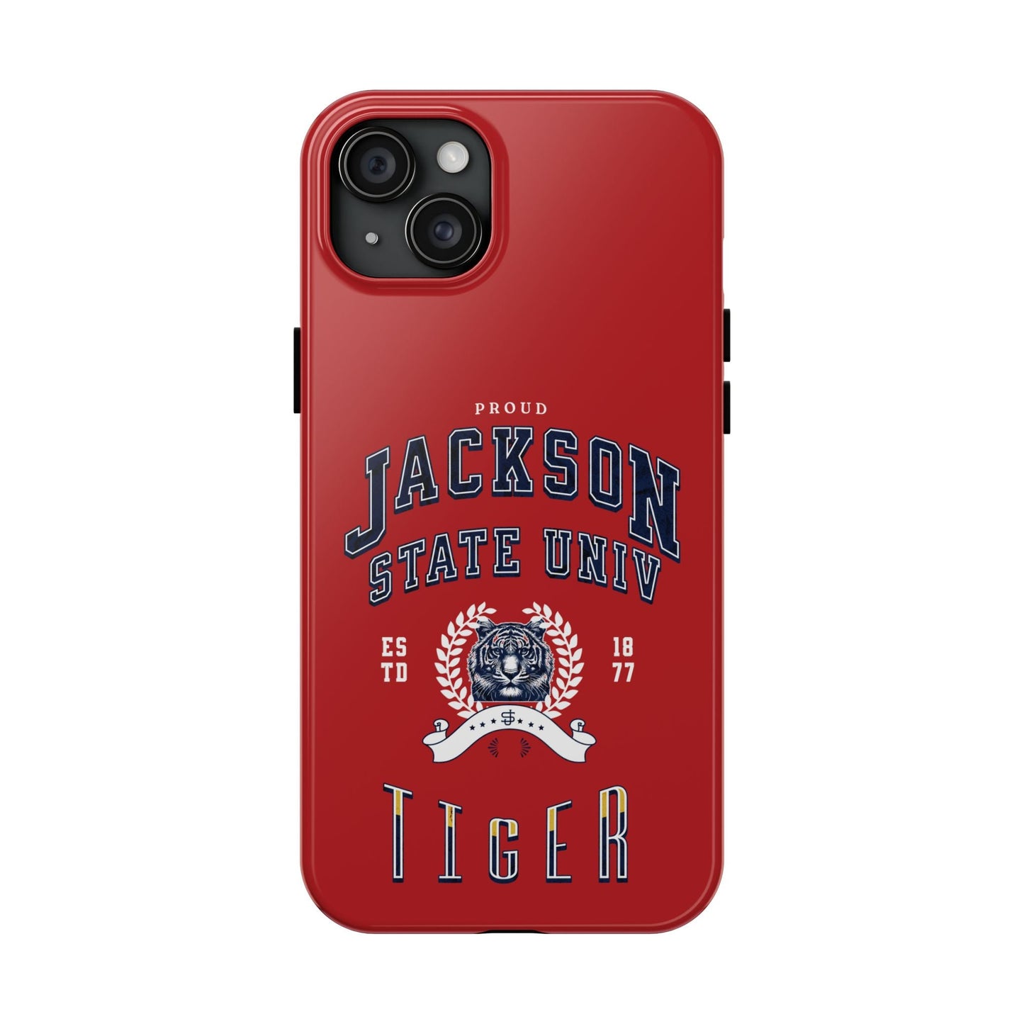 Proud Jackson State Univ Tiger White - Red Case Printify