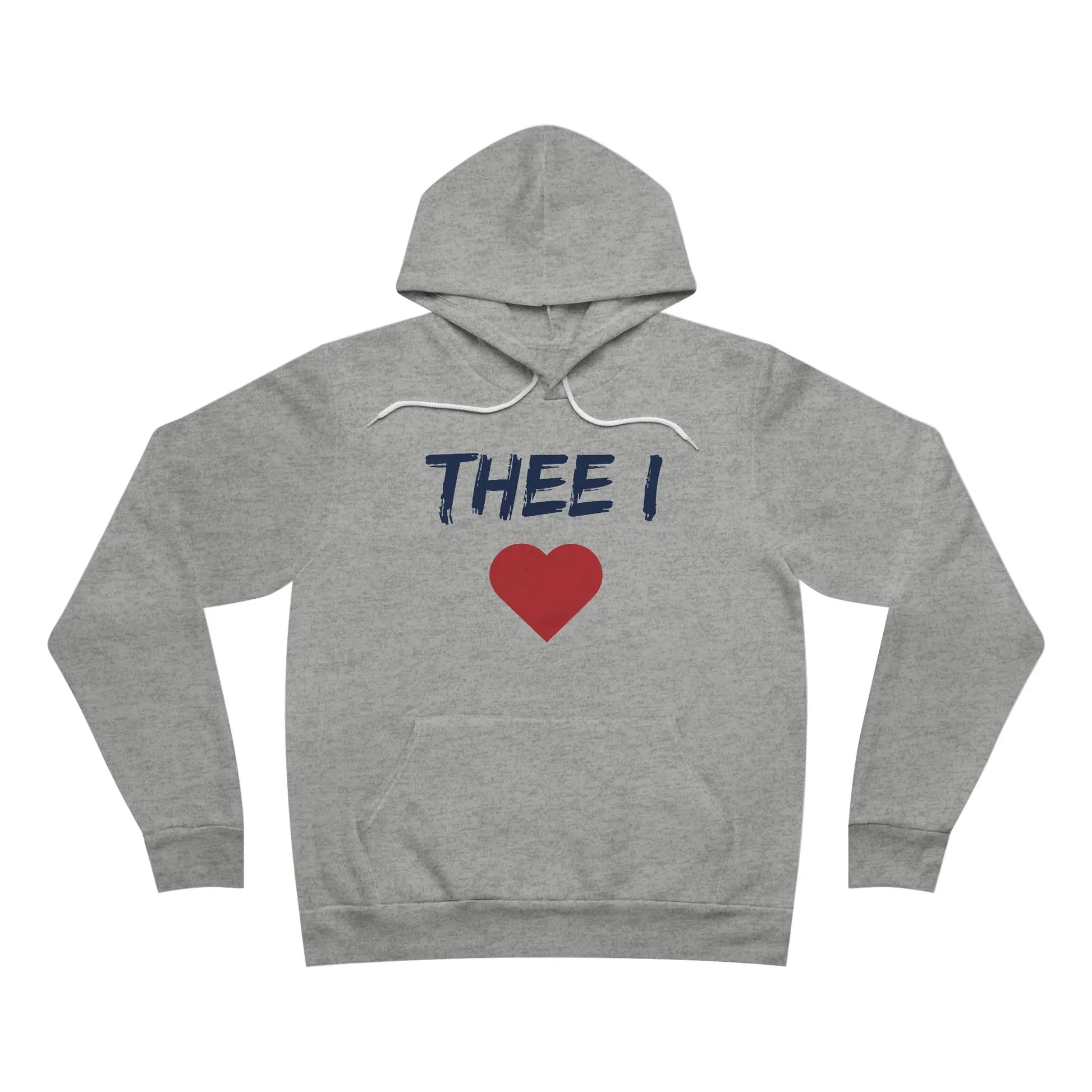 Thee I Heart Men's Block Navy Fleece Pullover Hoodie Printify
