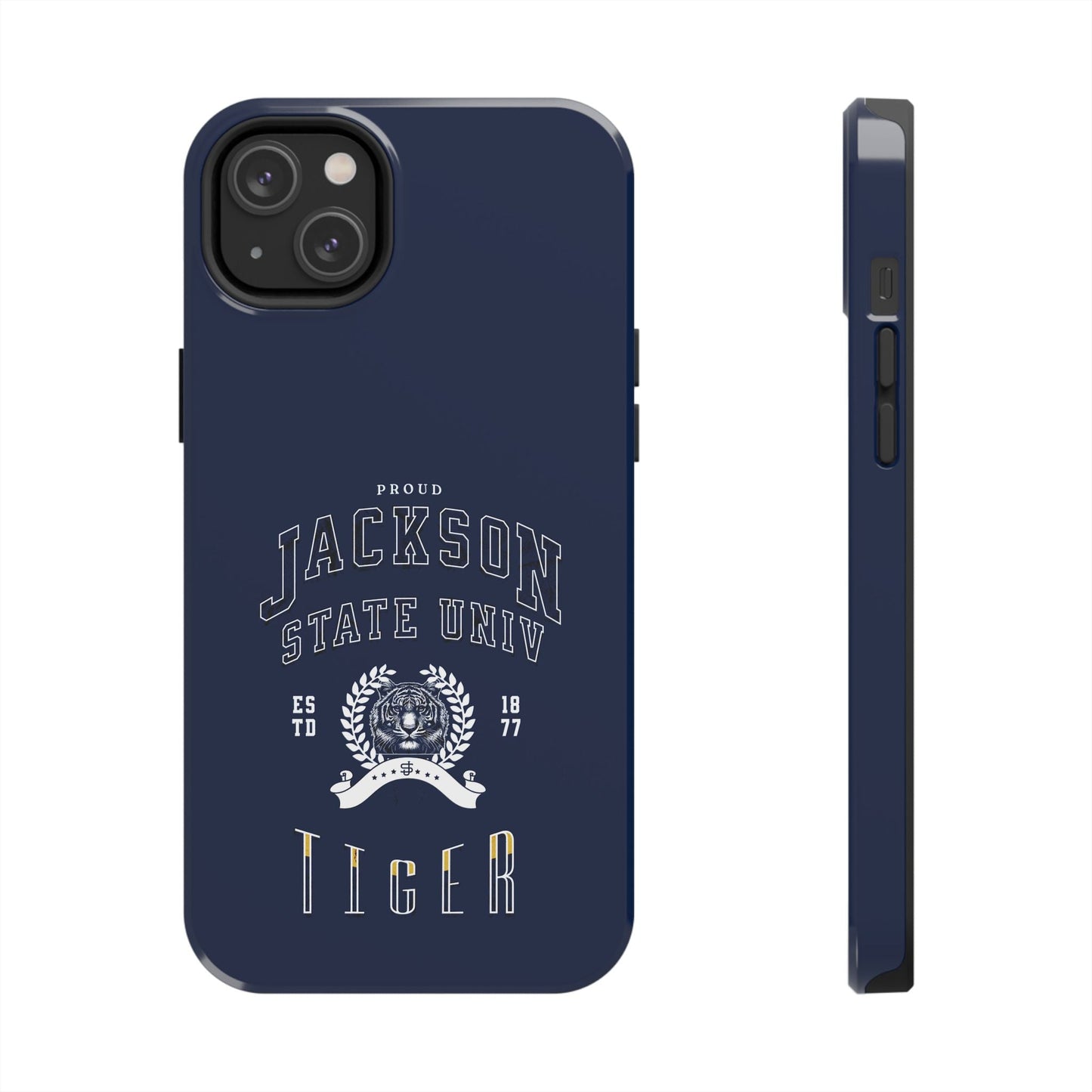 Proud Jackson State Univ Tiger White - Navy Case Printify
