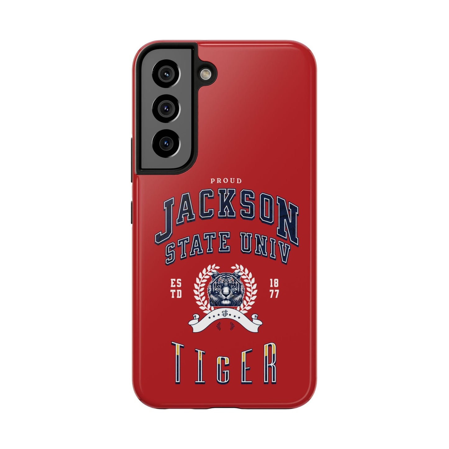 Proud Jackson State Univ Tiger White - Red Case Printify