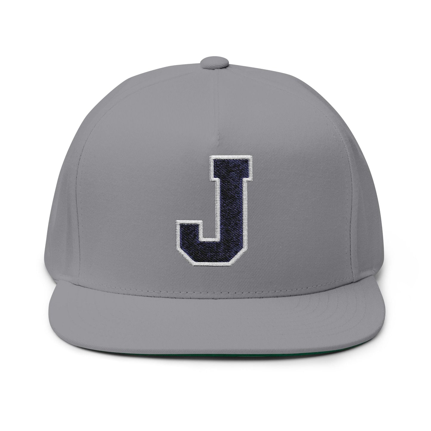 Thee Shirts "J" Navy Embroidered Bill Cap Printify
