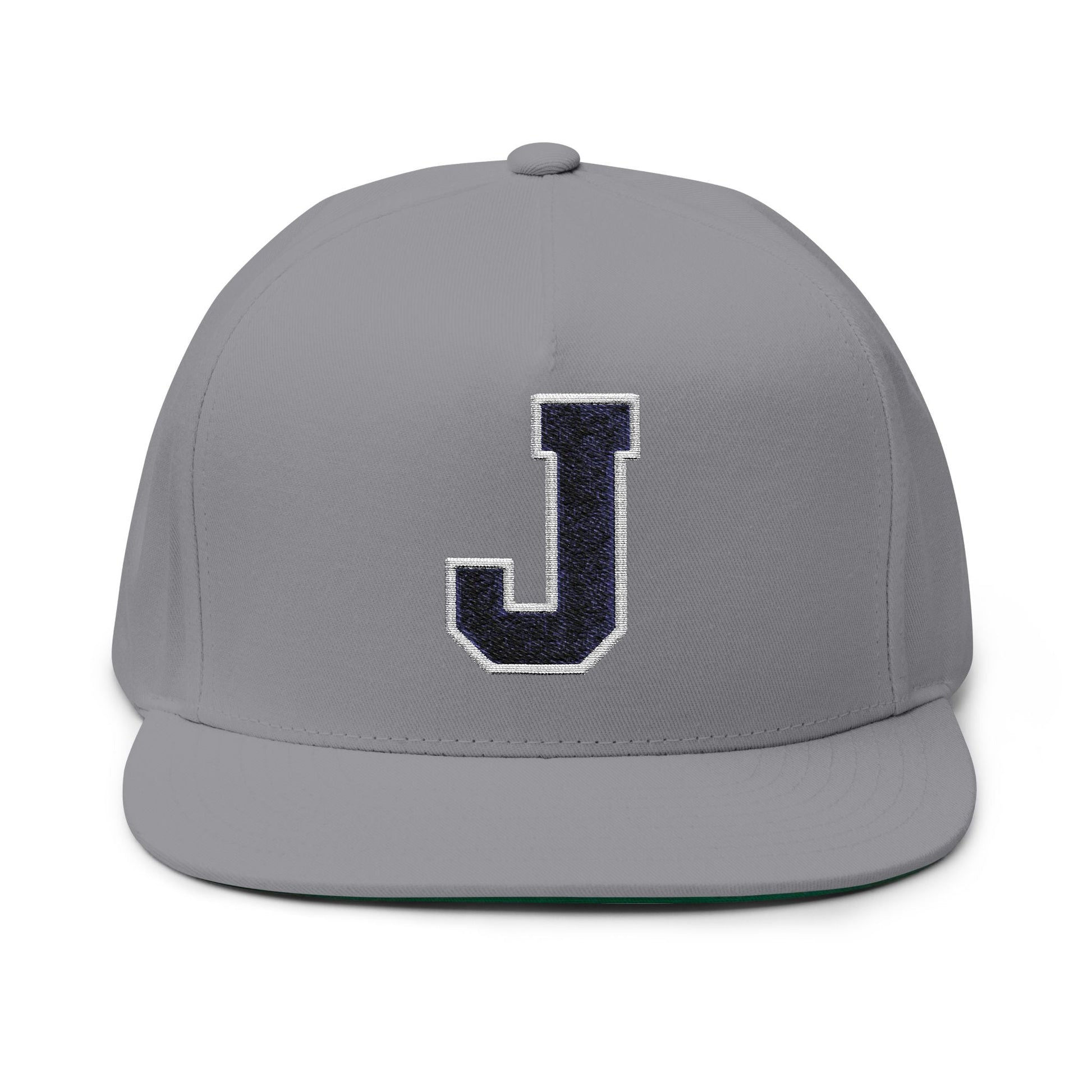 Thee Shirts "J" Navy Embroidered Bill Cap Printify