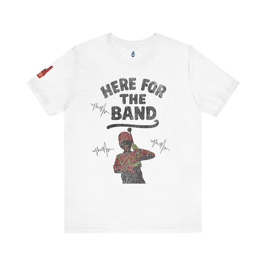 Here for the Band Varsity RGB Jersey Short Sleeve Tee Printify