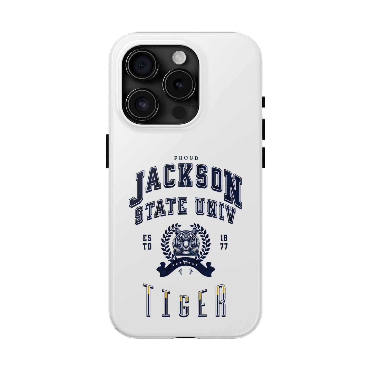 Proud Jackson State Univ Tiger Navy - White Case Printify