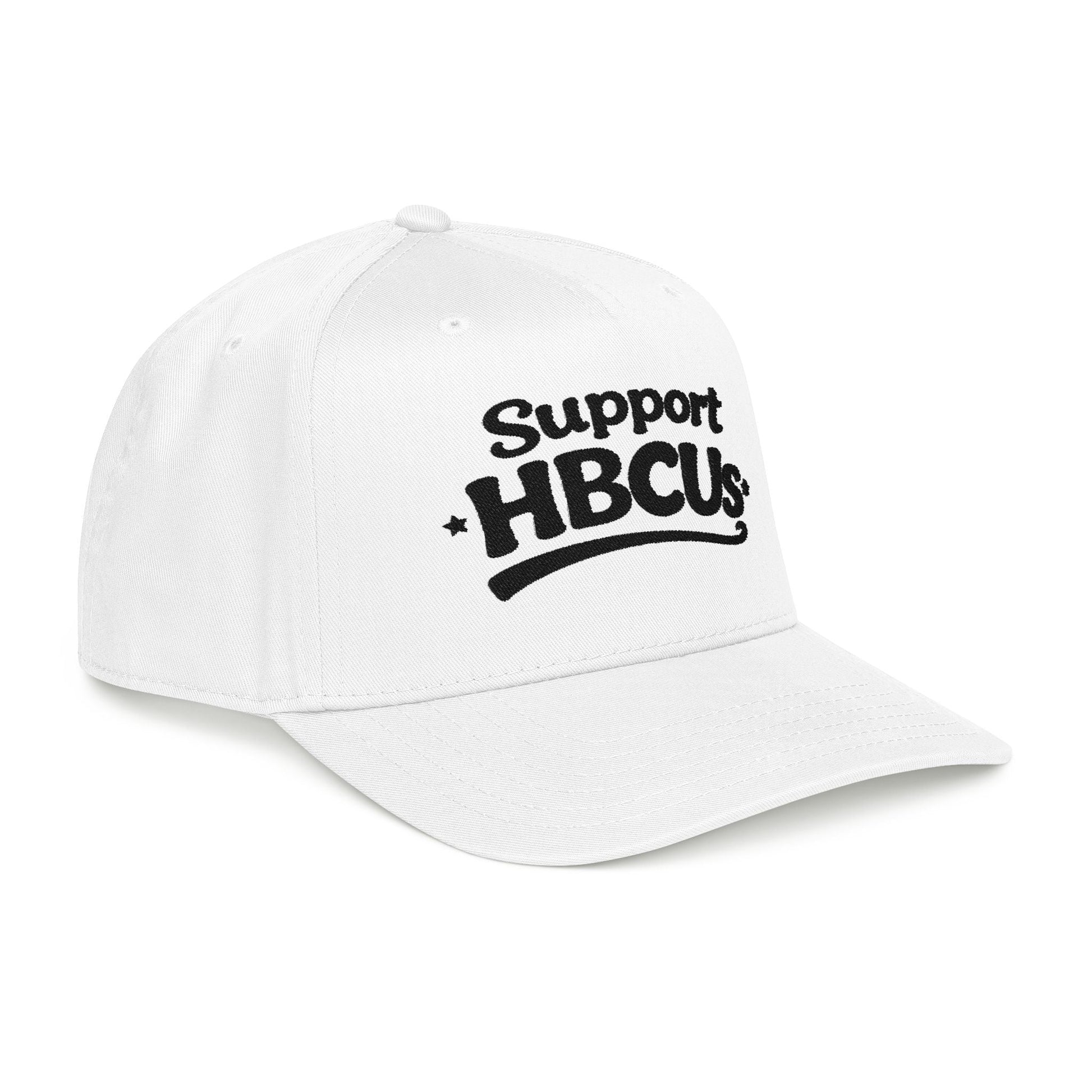 Support HBCUs Black Embroidered Bill Cap Printify