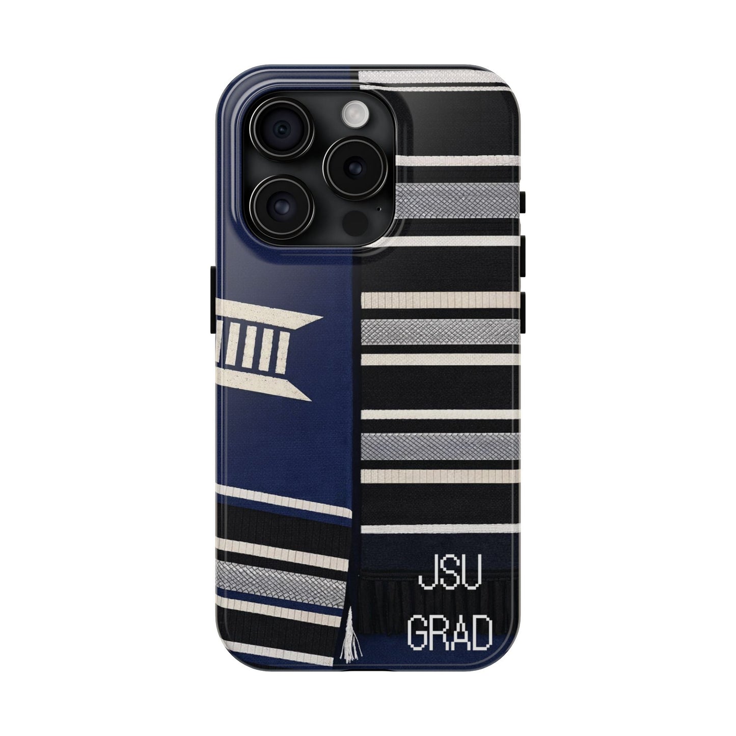 Thee Shirts - JSU Graduation Stole JSU Grad - Navy Phone Case Printify
