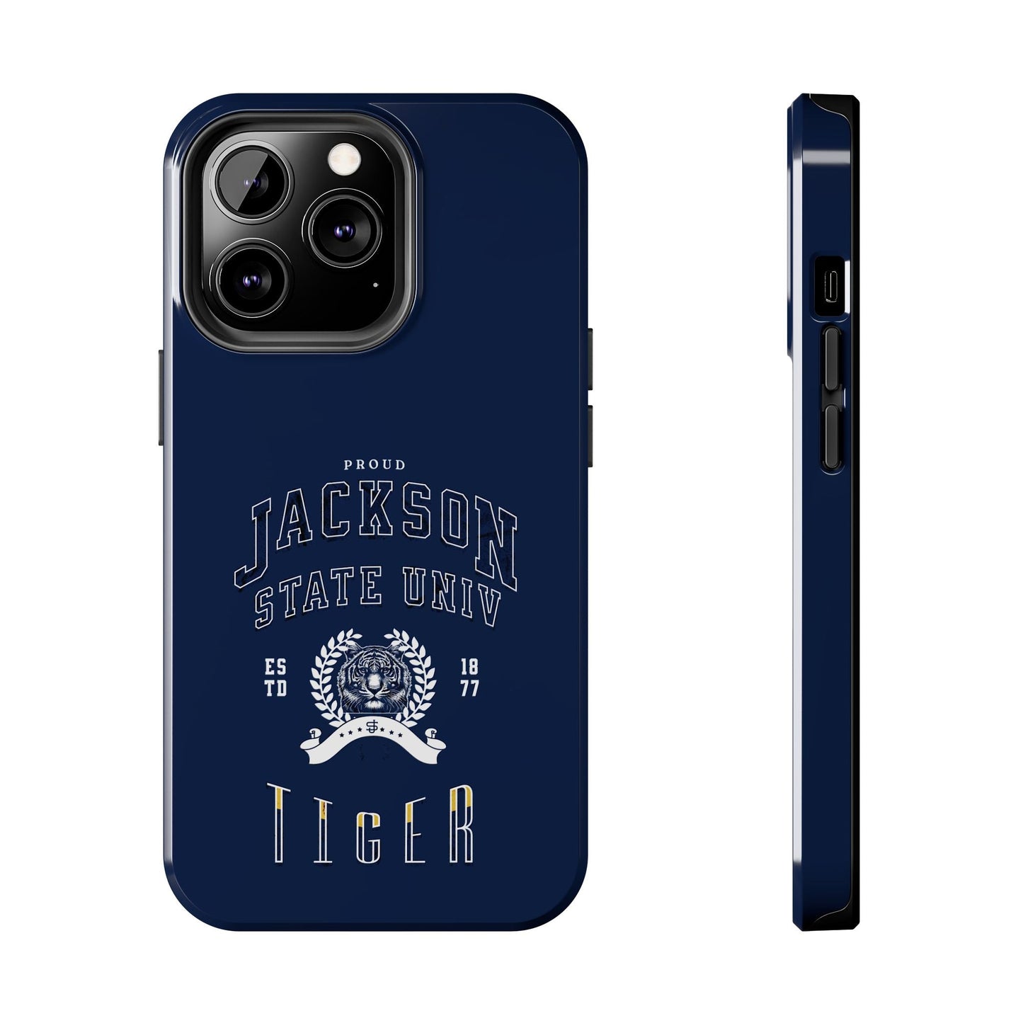 Proud Jackson State Univ Tiger White - Navy Case Printify